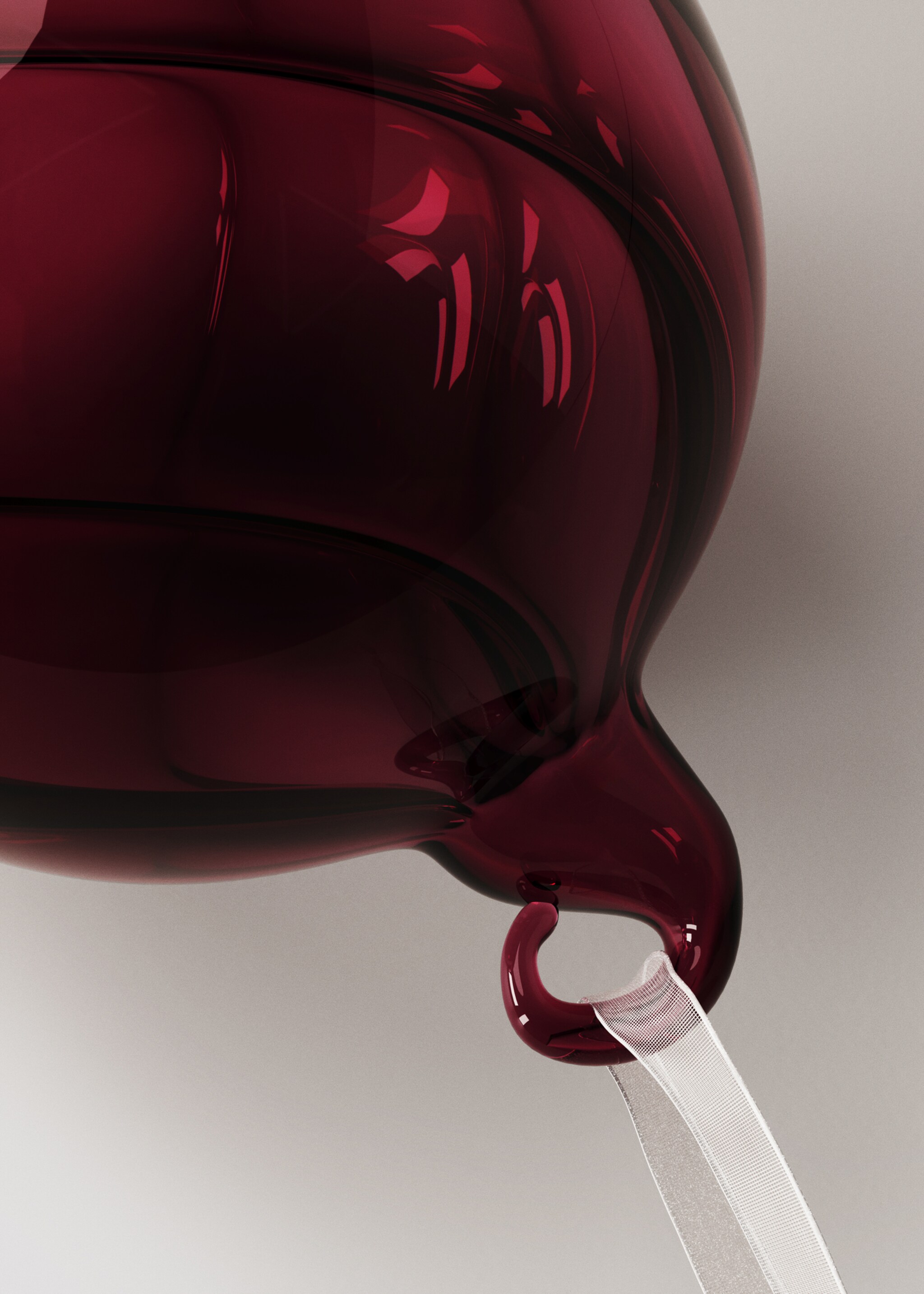 Coloured borosilicate decoration - Details of the article 2, Maroon. Ref: 17008336-00.