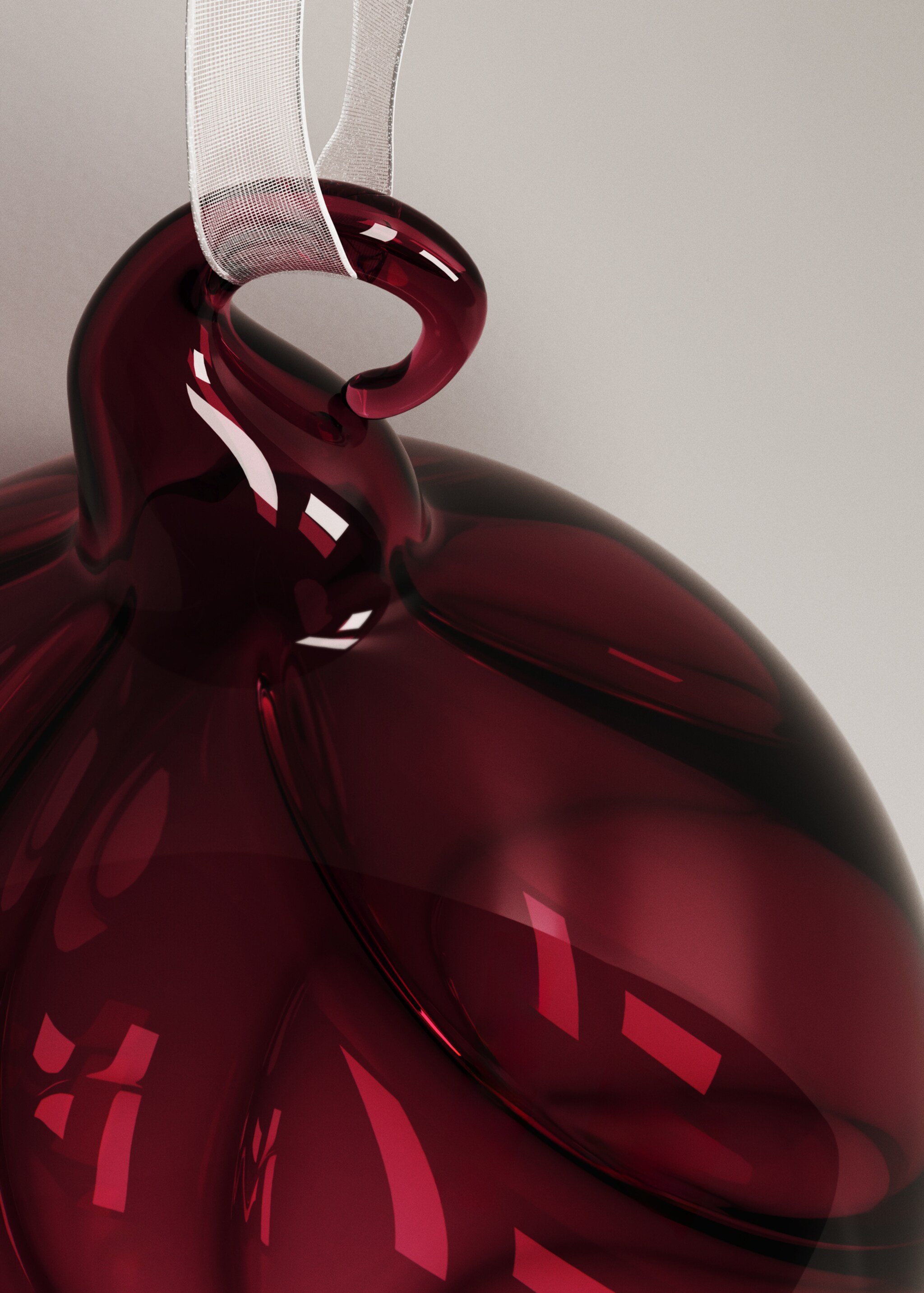Coloured borosilicate decoration - Details of the article 3, Maroon. Ref: 17008336-00.