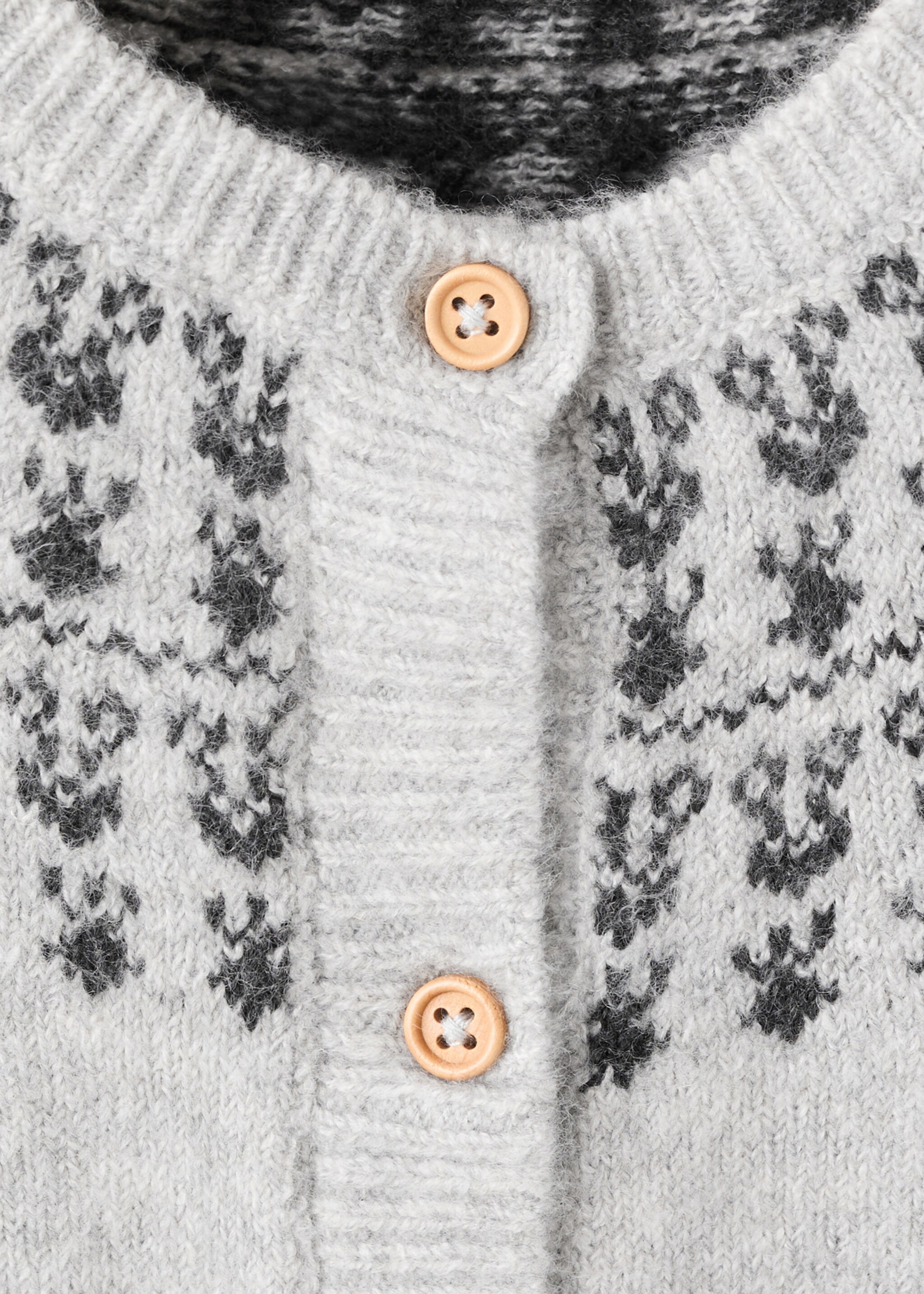 Cardigan lisse - Détail de l'article 8, Gris chiné moyen. Ref: 17008635-00.