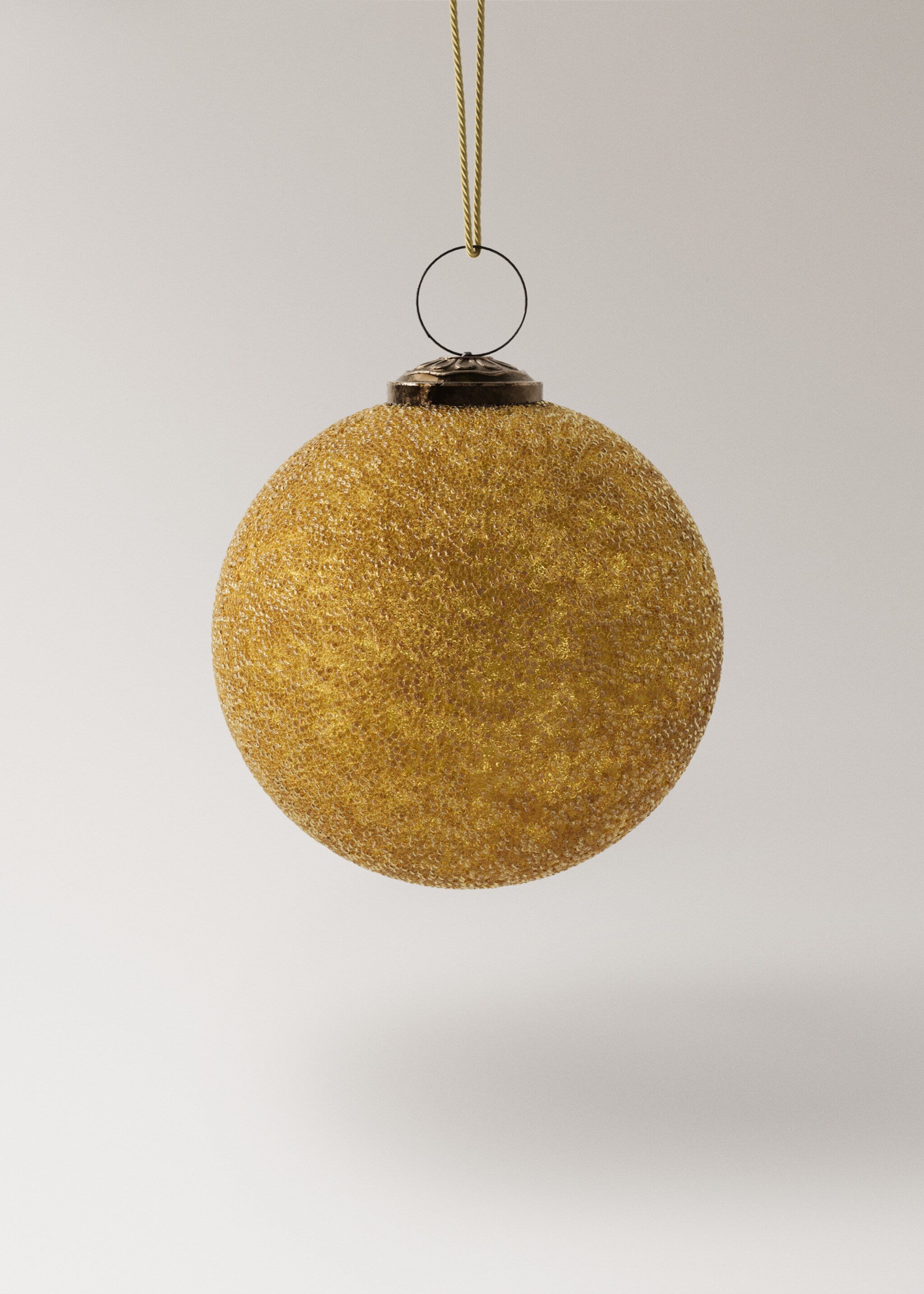 Glitter tree decorations - Details of the article 1, Gold. Ref: 17008640-00.
