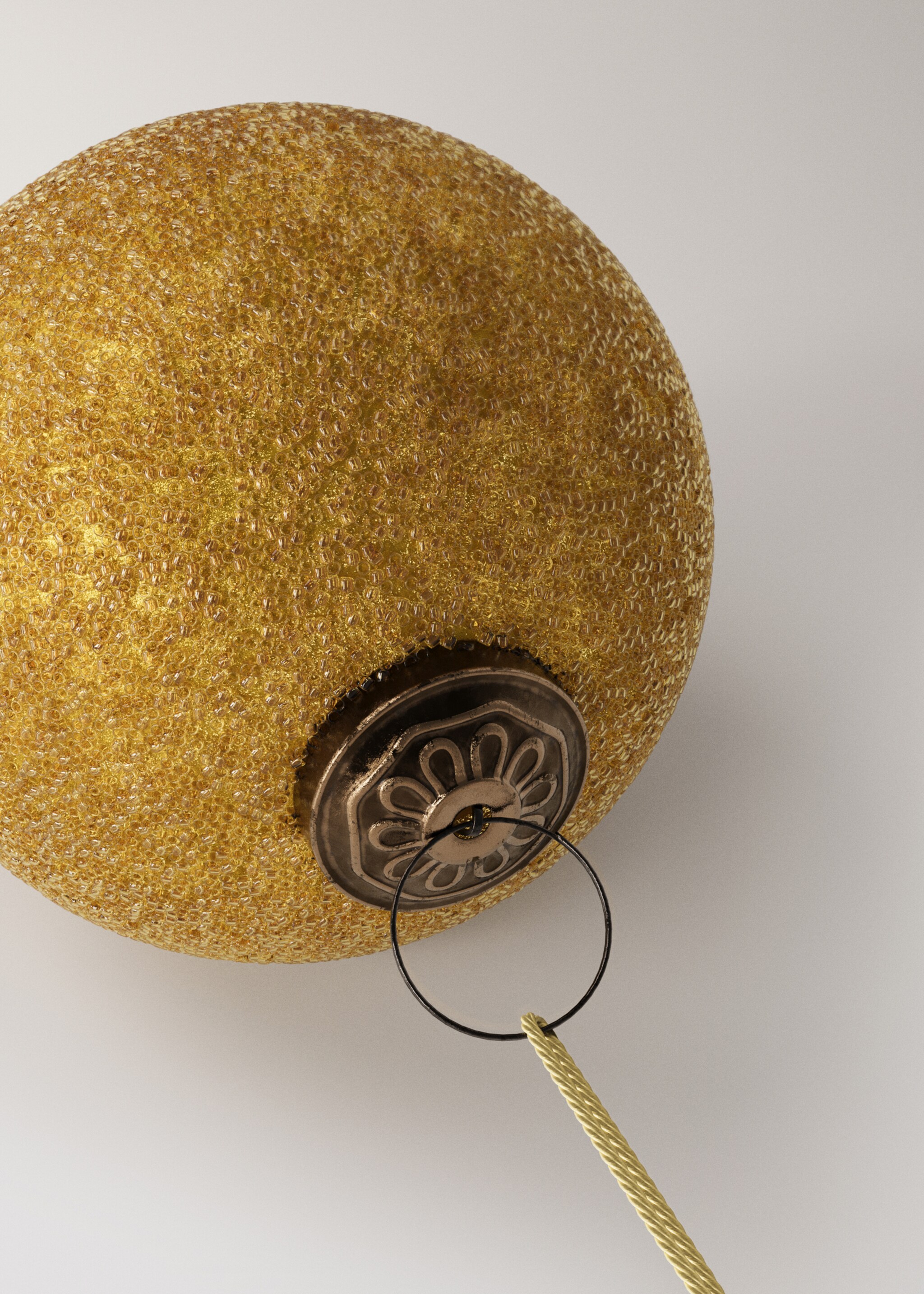 Glitter tree decorations - Details of the article 2, Gold. Ref: 17008640-00.