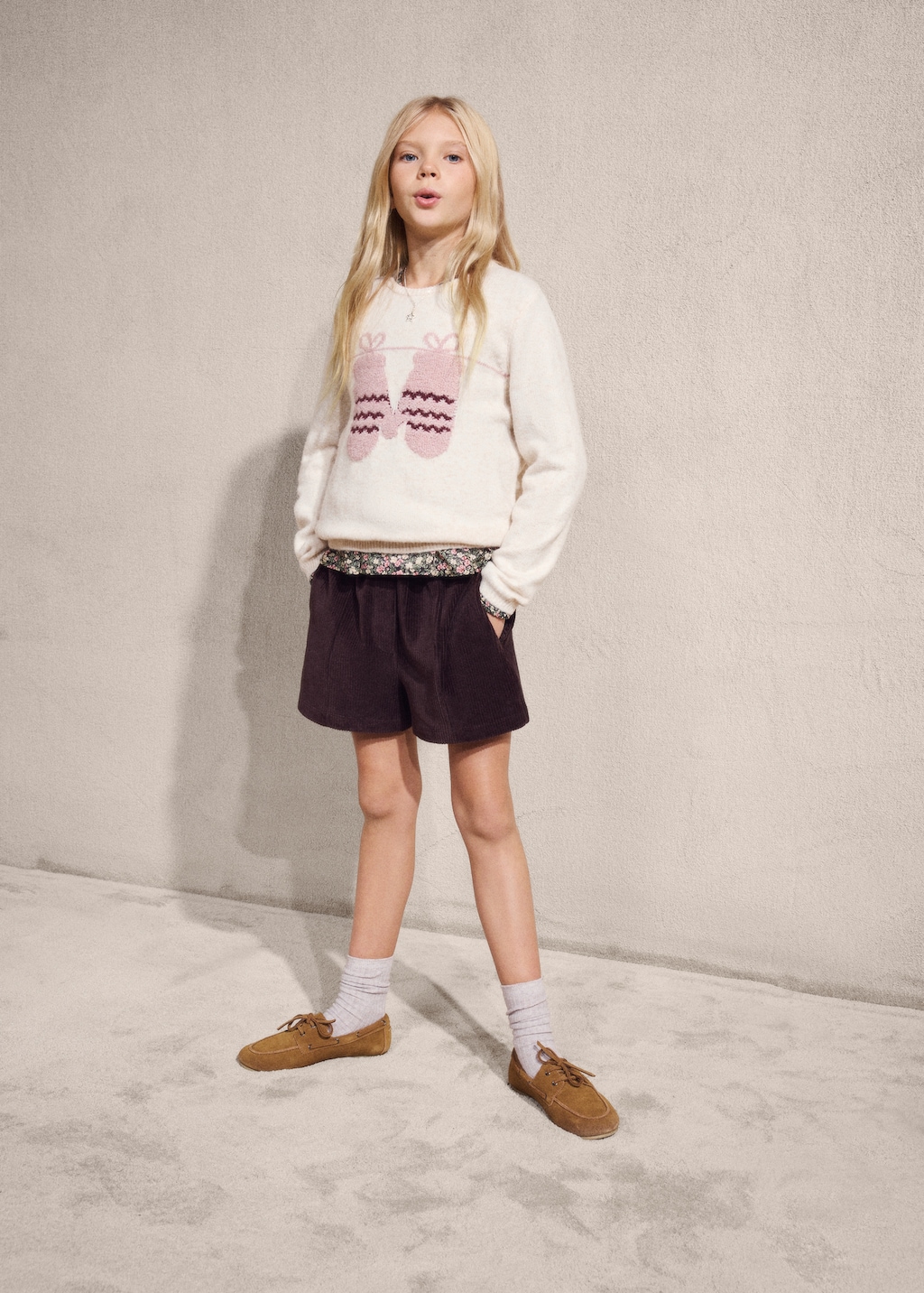 Knit embroidered sweater