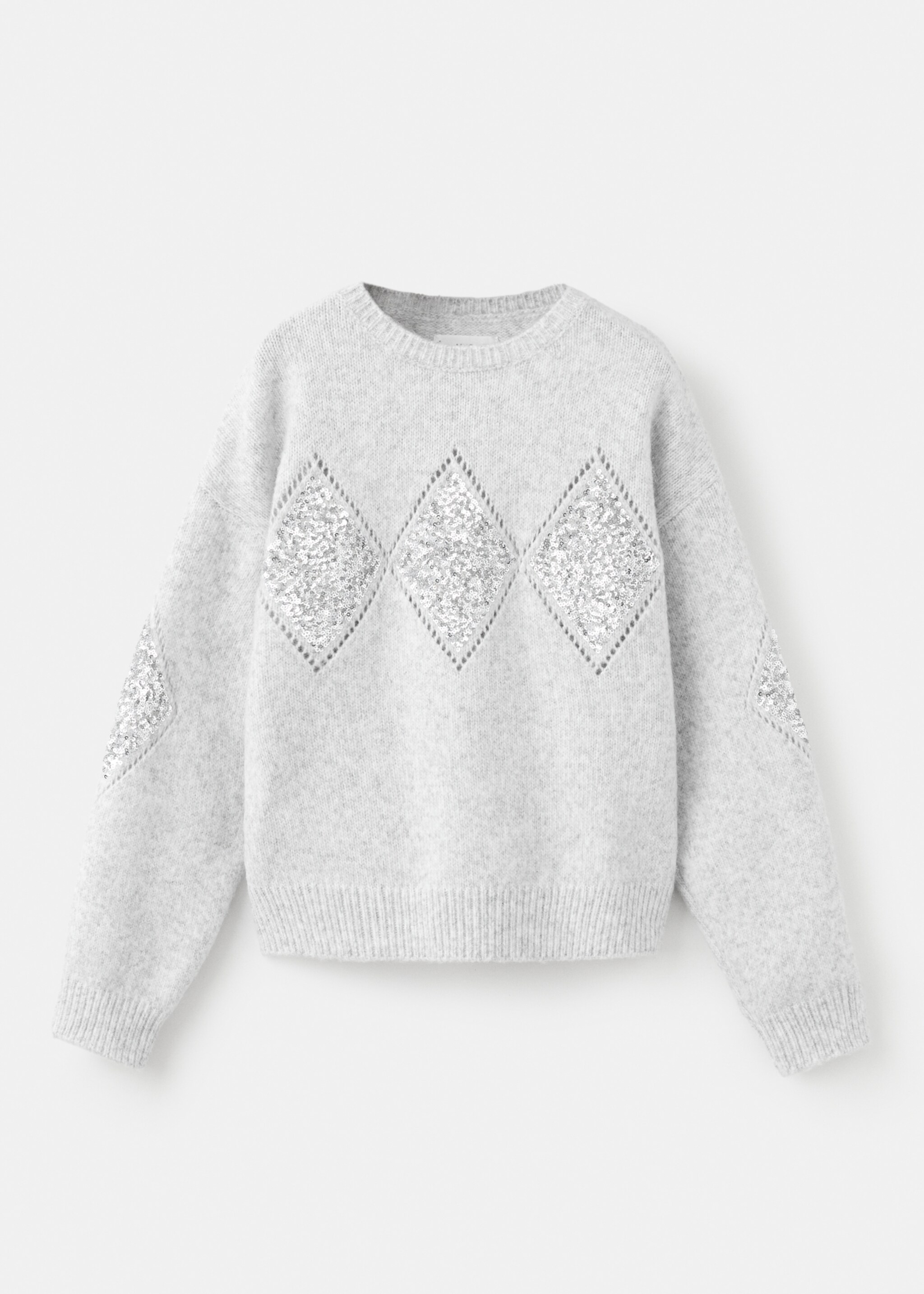 Sweater diamond - Article without model, Light Heather Grey. Ref: 17009108-00.