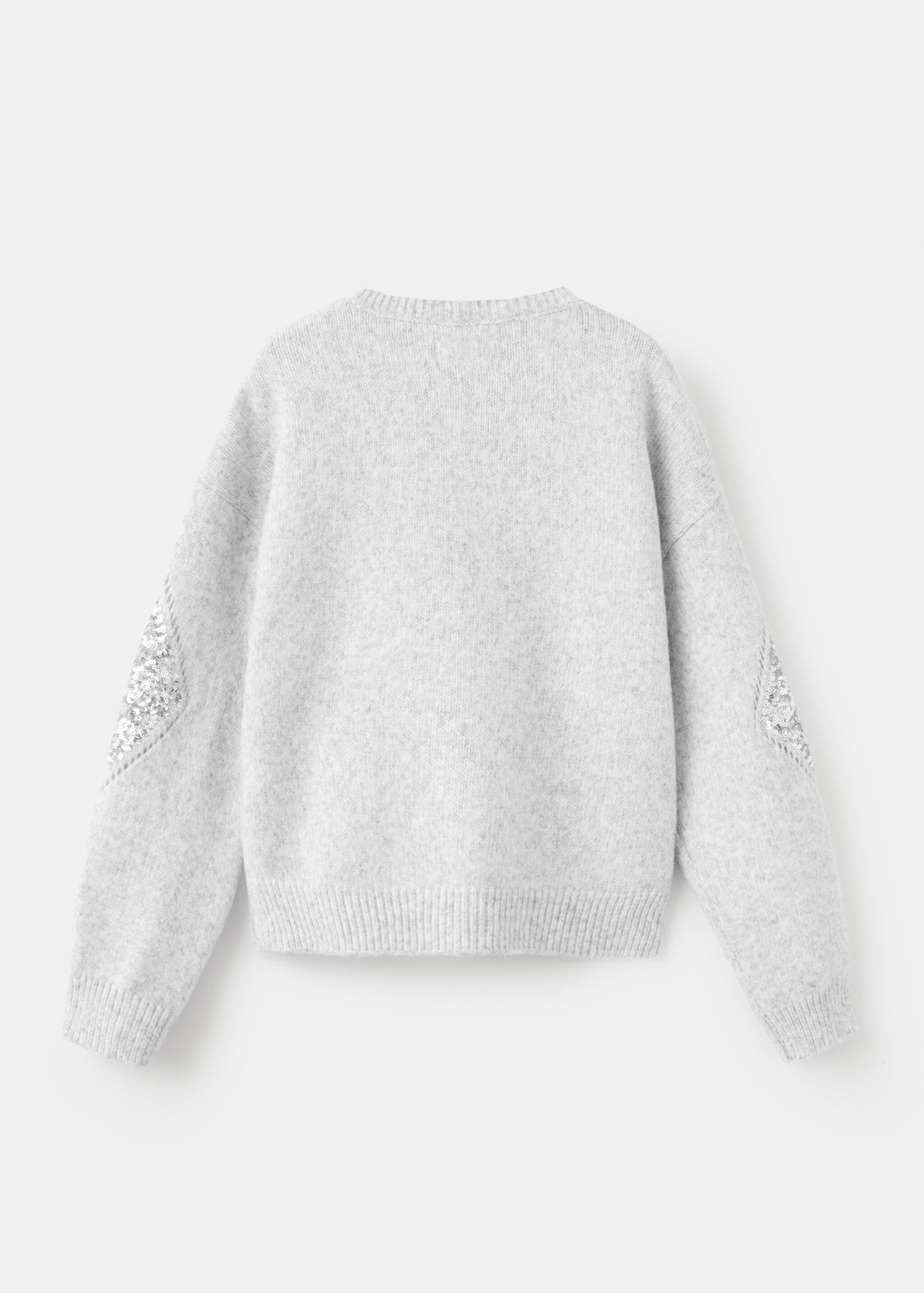Sweater diamond - Reverse of the article, Light Heather Grey. Ref: 17009108-00.