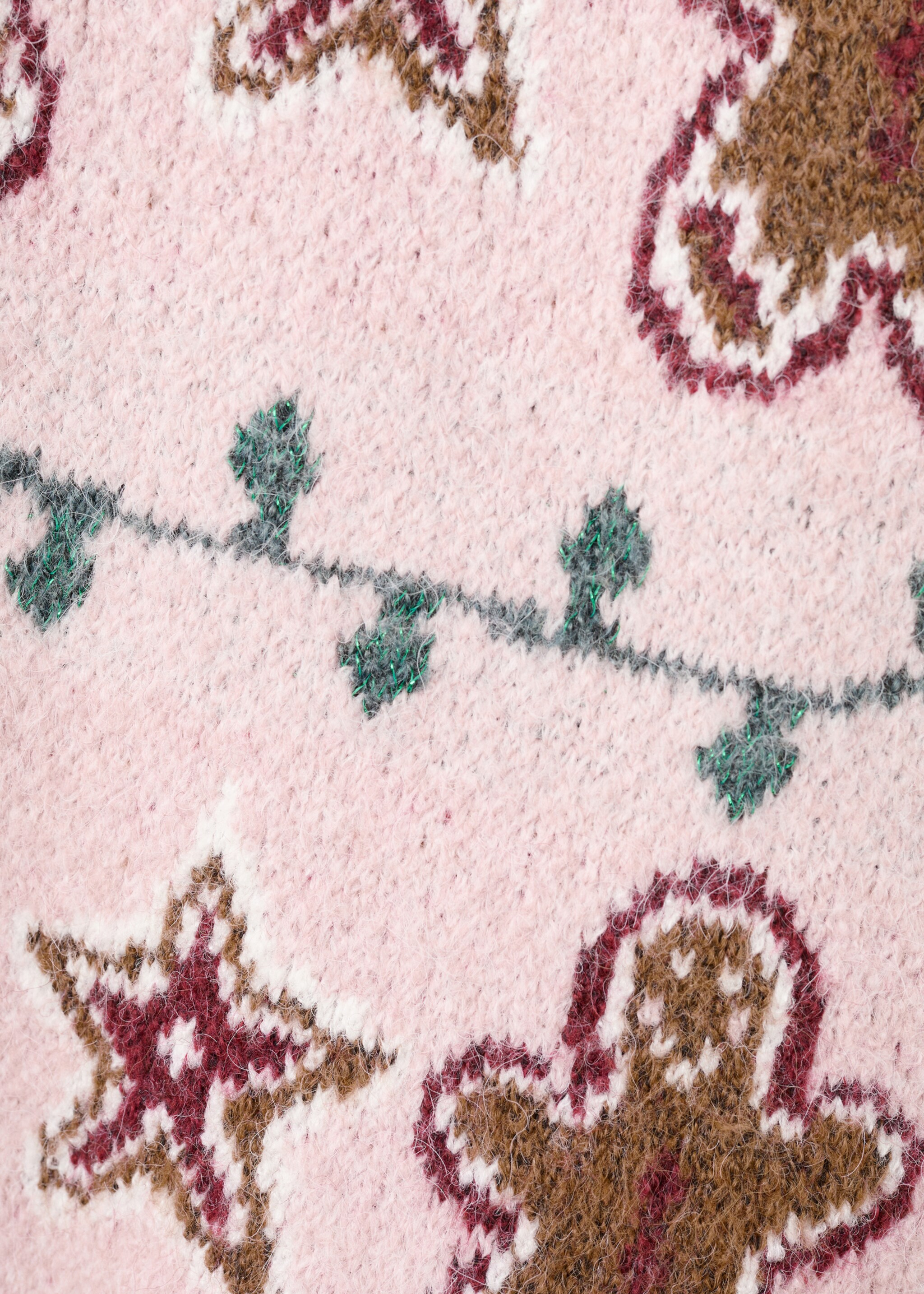 Christmas embroidered sweater - Details of the article 0, Pink. Ref: 17009109-00.
