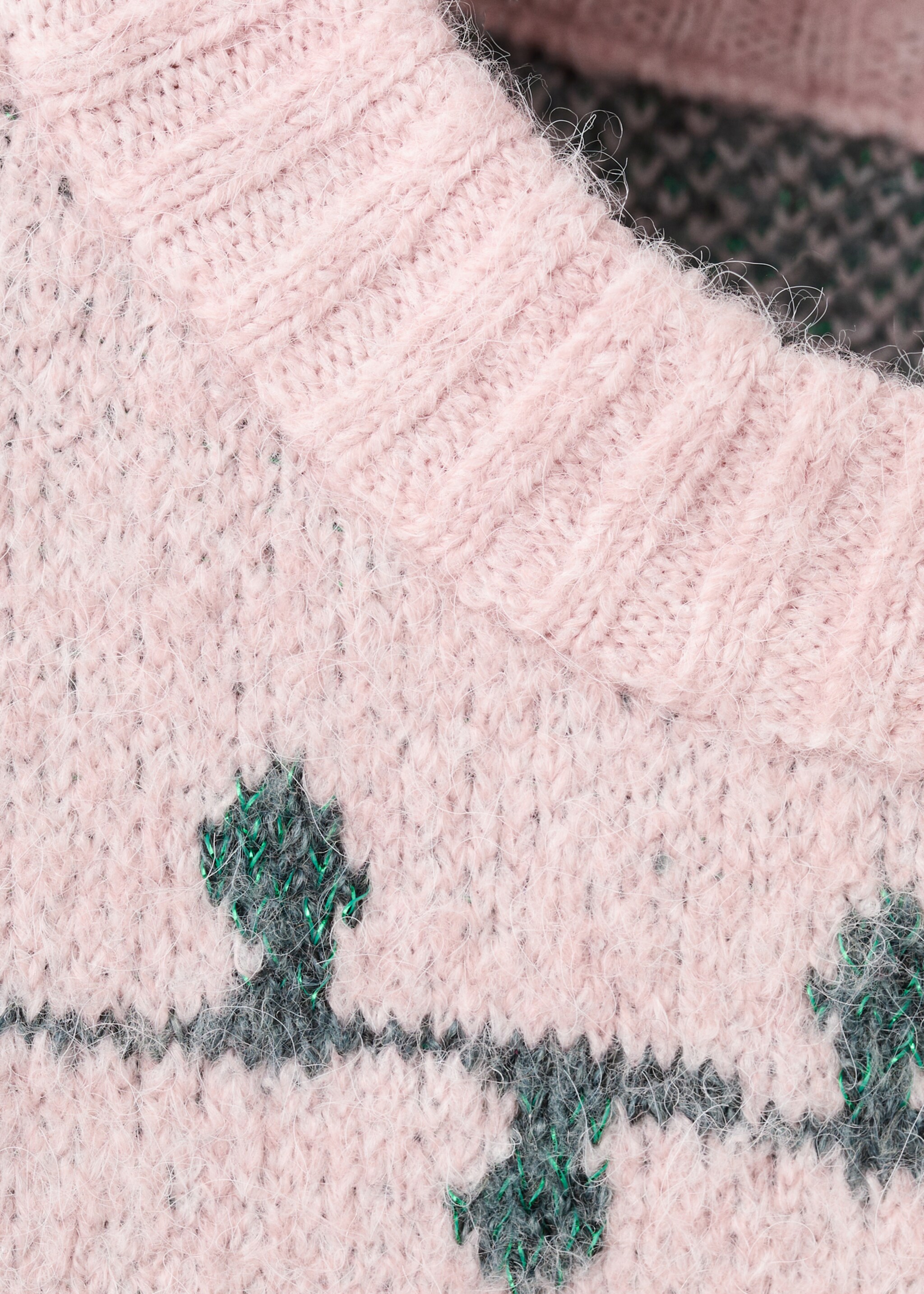 Christmas embroidered sweater - Details of the article 8, Pink. Ref: 17009109-00.