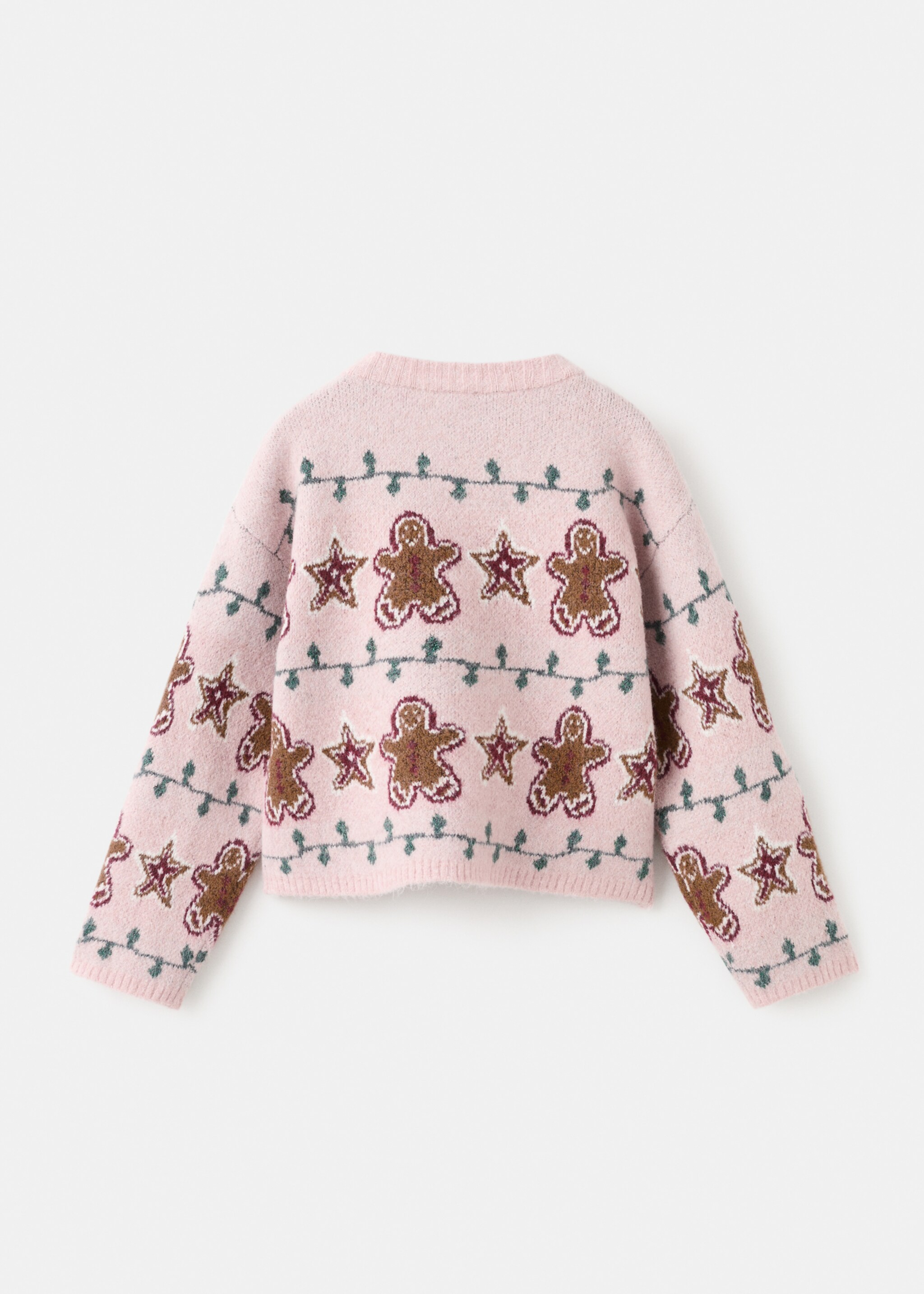 Christmas embroidered sweater - Reverse of the article, Pink. Ref: 17009109-00.