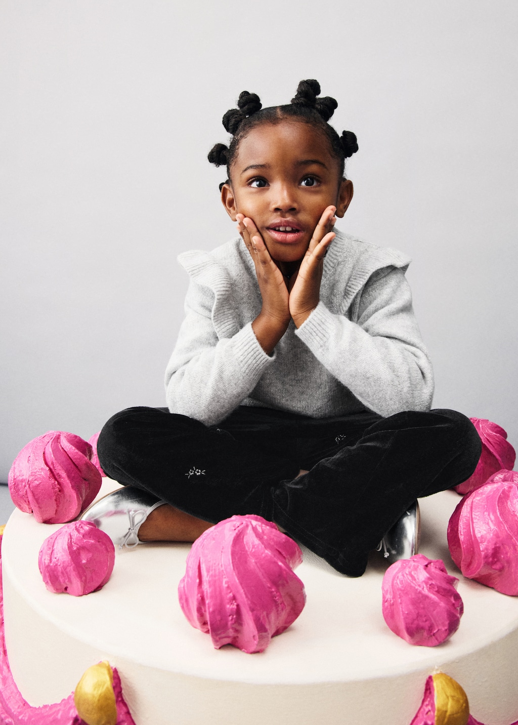 Lurex ruffled sweater