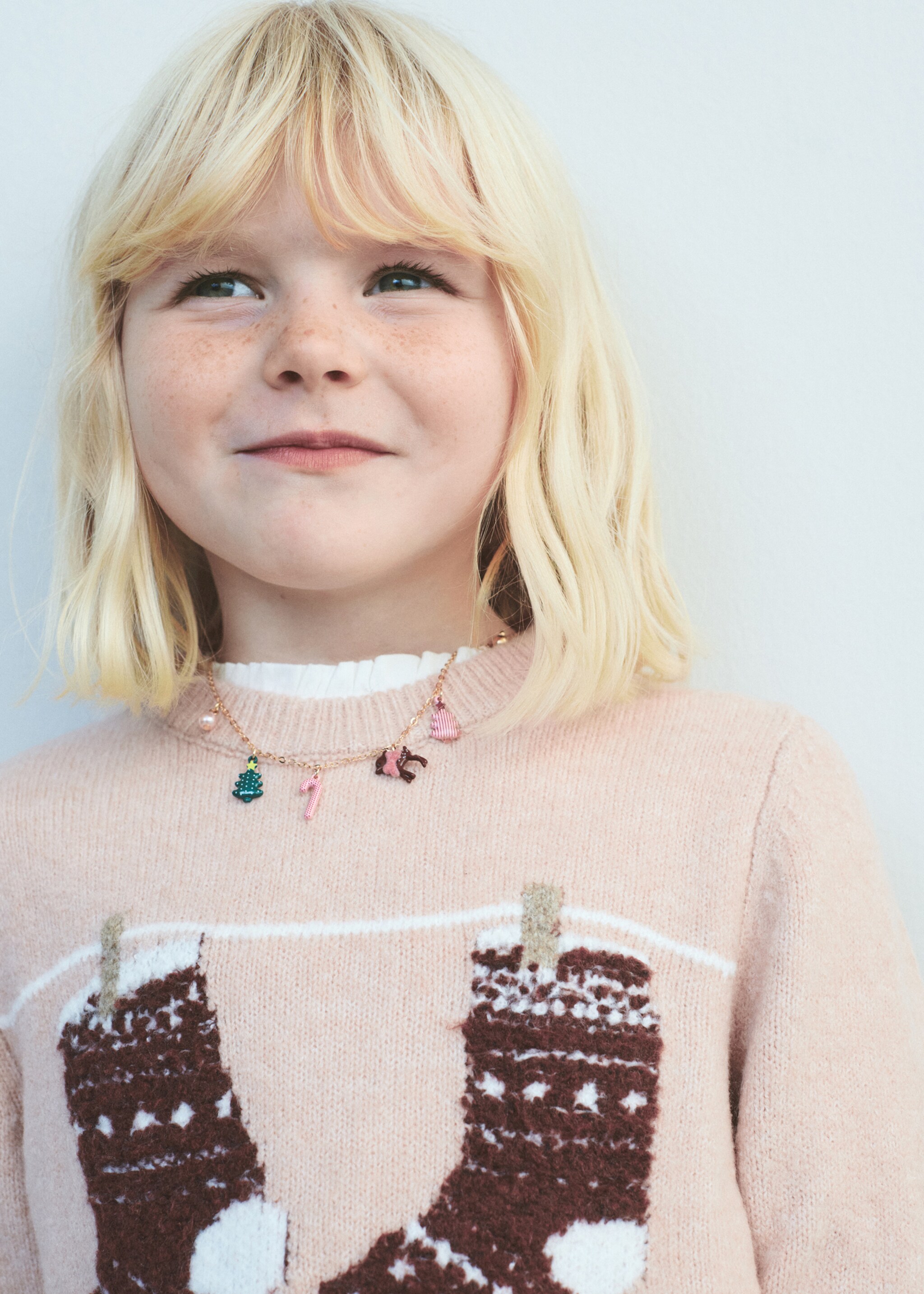 Knit embroidered sweater - Details of the article 5, Pink. Ref: 17009111-00.