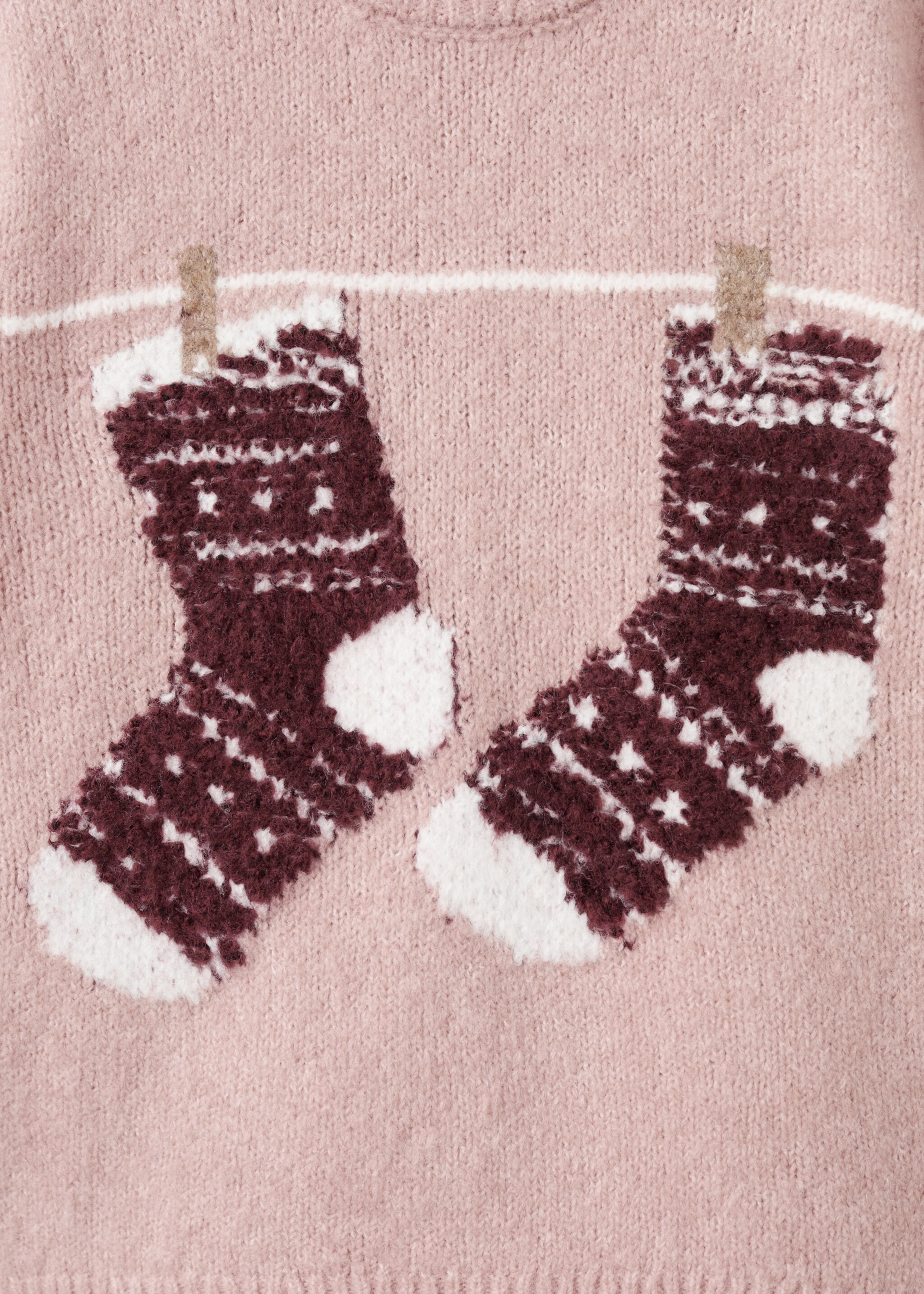 Sweater sockies - Details of the article 8, Pink. Ref: 17009111-00.