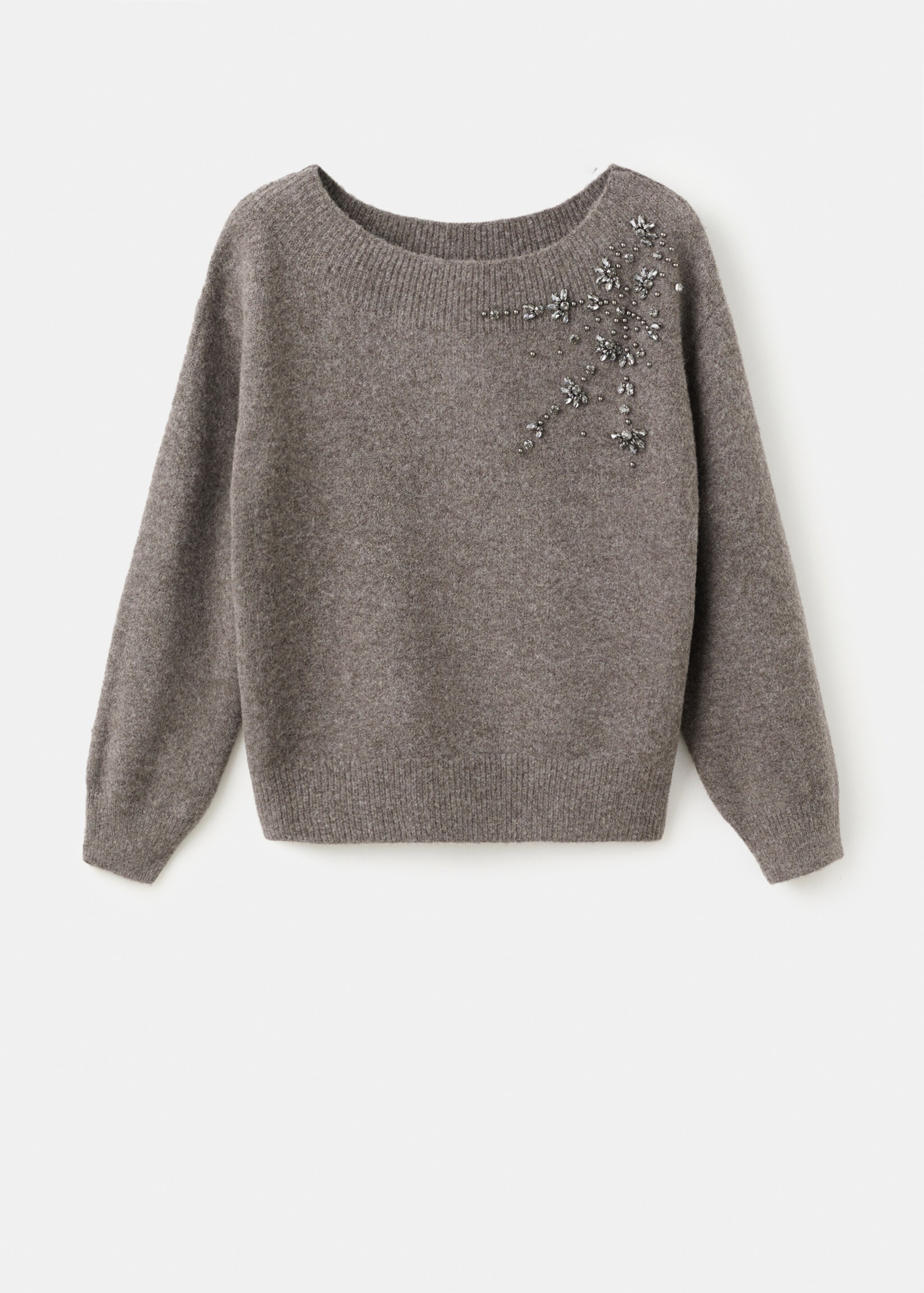 Crystal detail sweatshirt - Article without model, Medium Brown. Ref: 17009118-00.