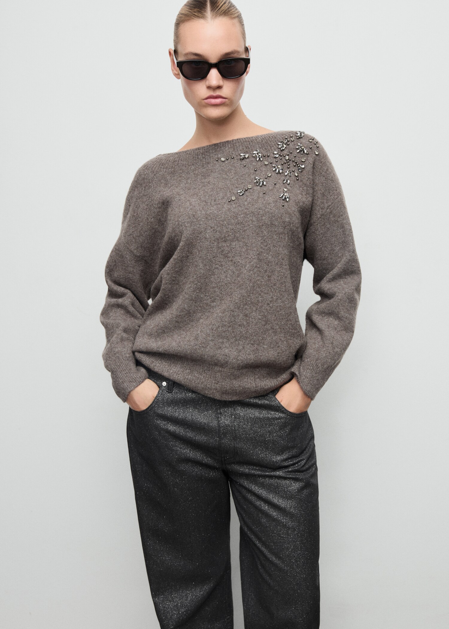 Crystal detail sweatshirt - Details of the article 5