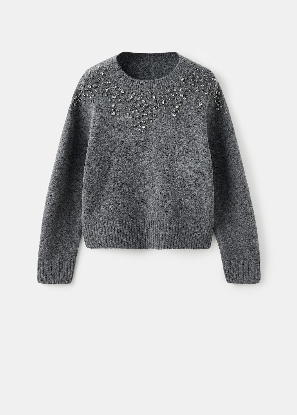 Knitted sweater with sequins