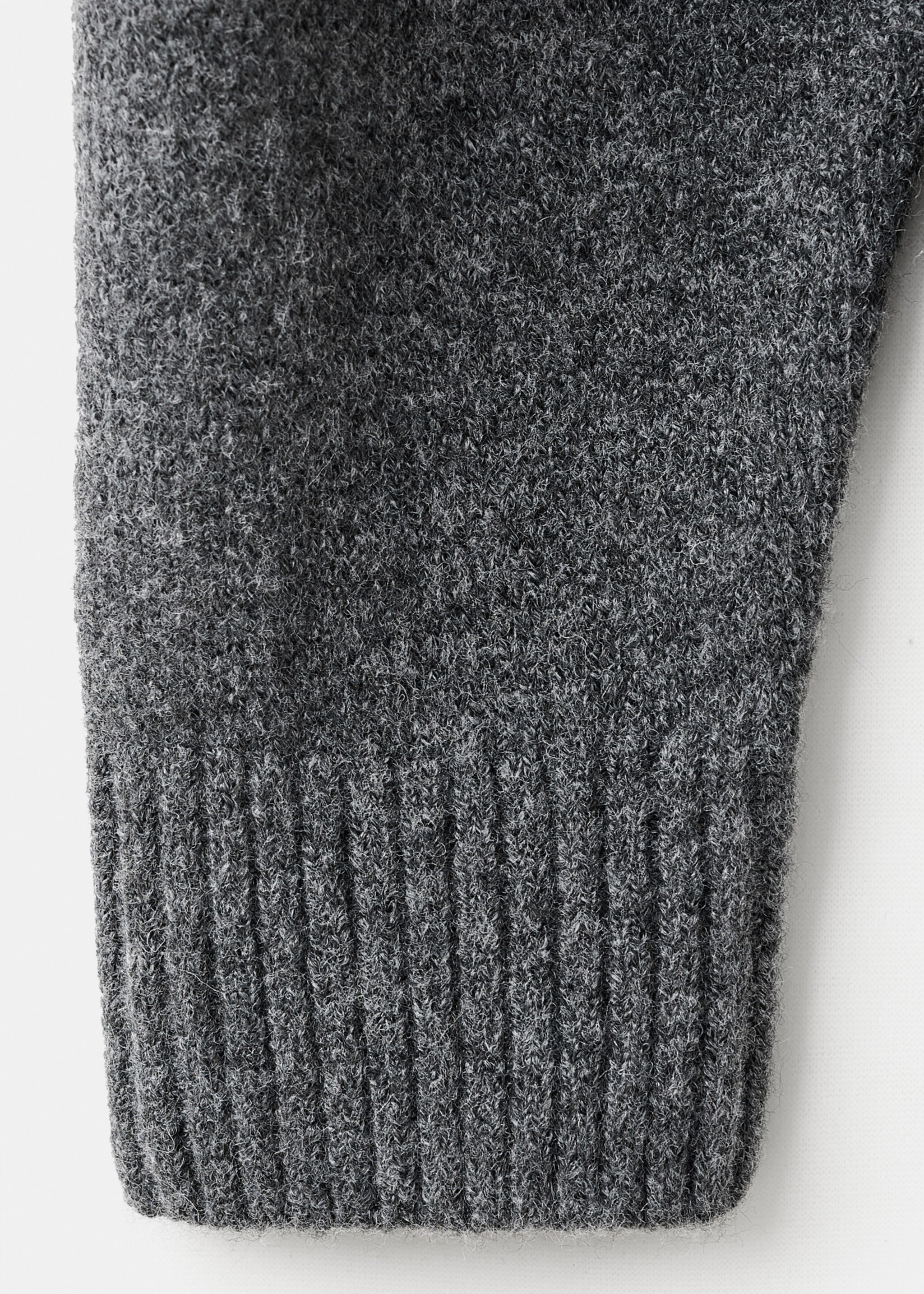 Knitted sweater with sequins - Details of the article 0, Dark Heather Grey. Ref: 17009119-00.