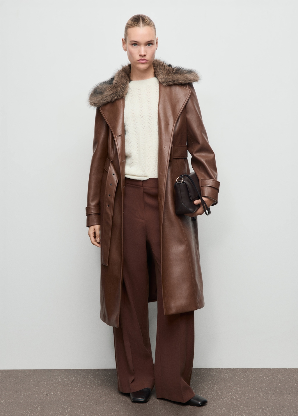 Cable-knit lurex sweater