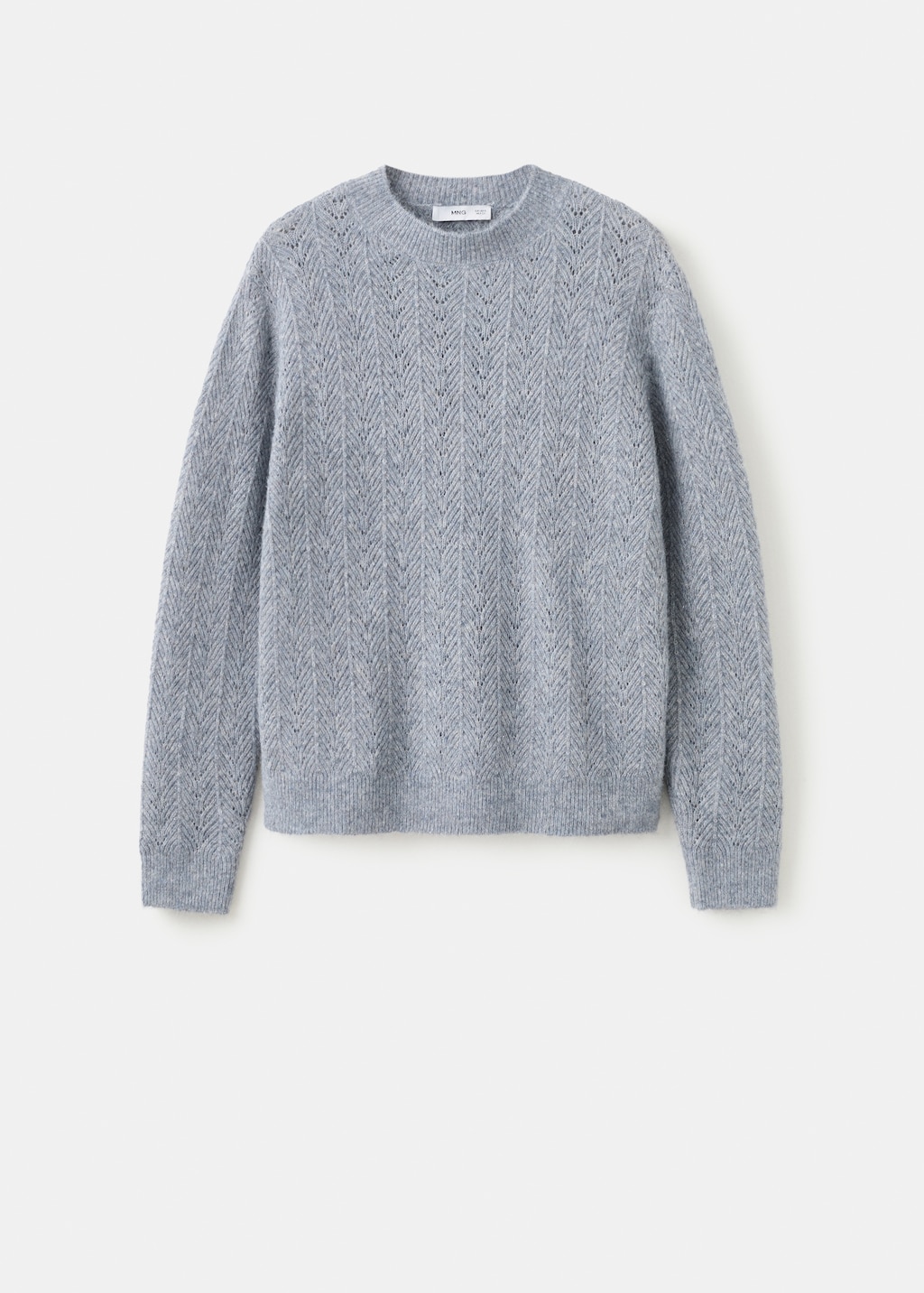 Mango Cable-knit lurex sweater