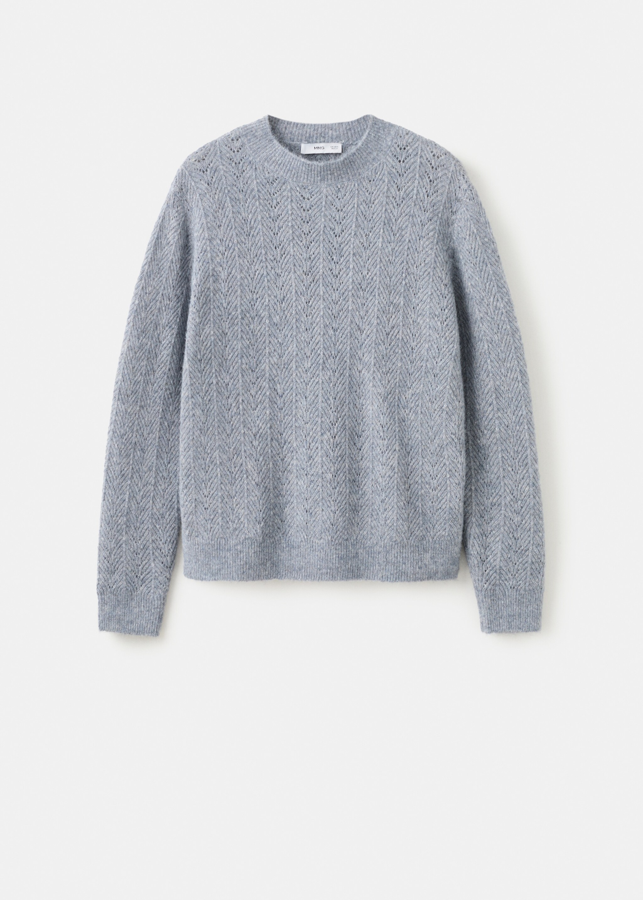Cable-knit lurex sweater - Article without model, Night Blue. Ref: 17009120-00.