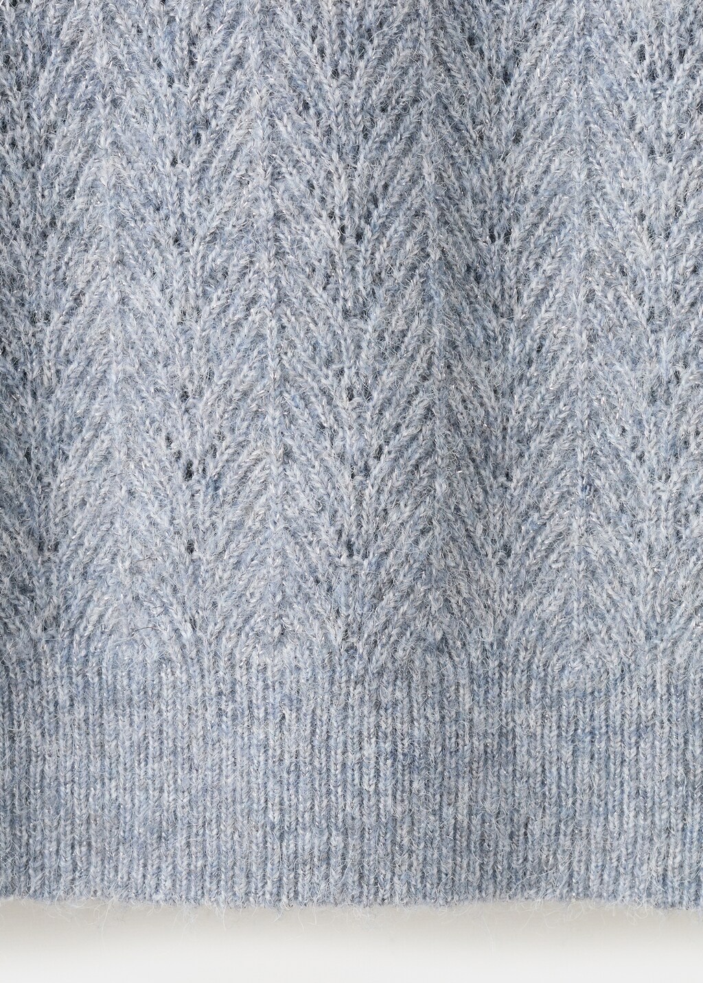 Mango Cable-knit lurex sweater