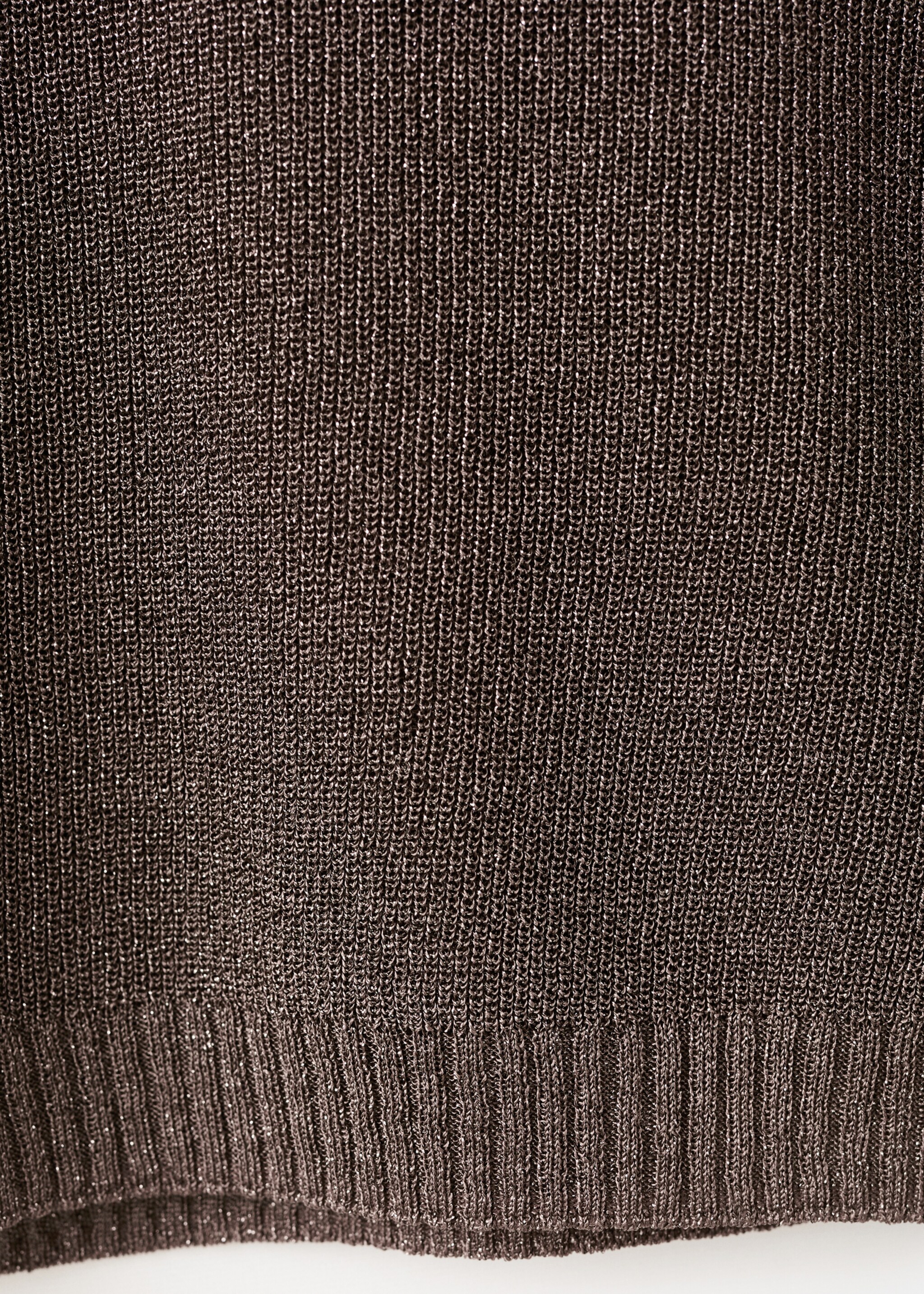 Fine-knit lurex sweater - Details of the article 0, Chocolate. Ref: 17009121-00.