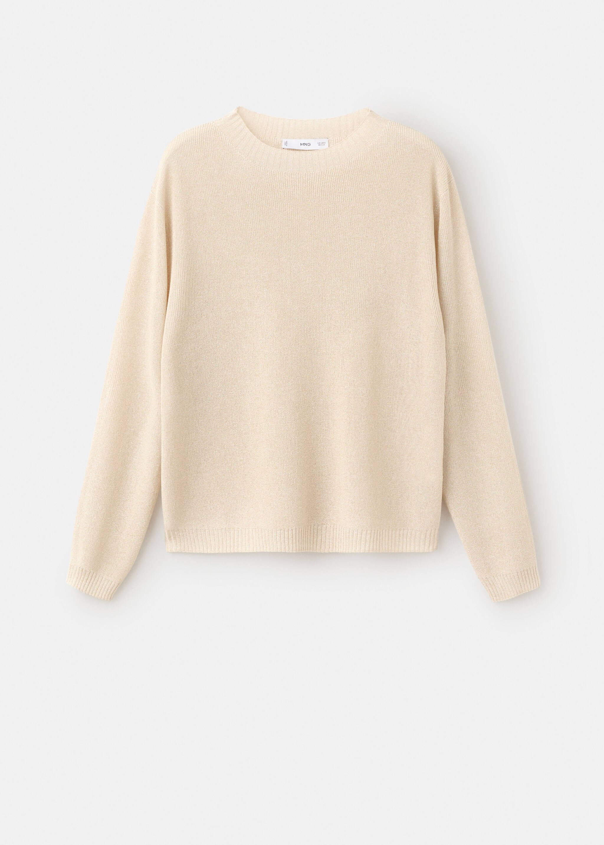 Fine-knit lurex sweater - Article without model, Gold. Ref: 17009121-00.