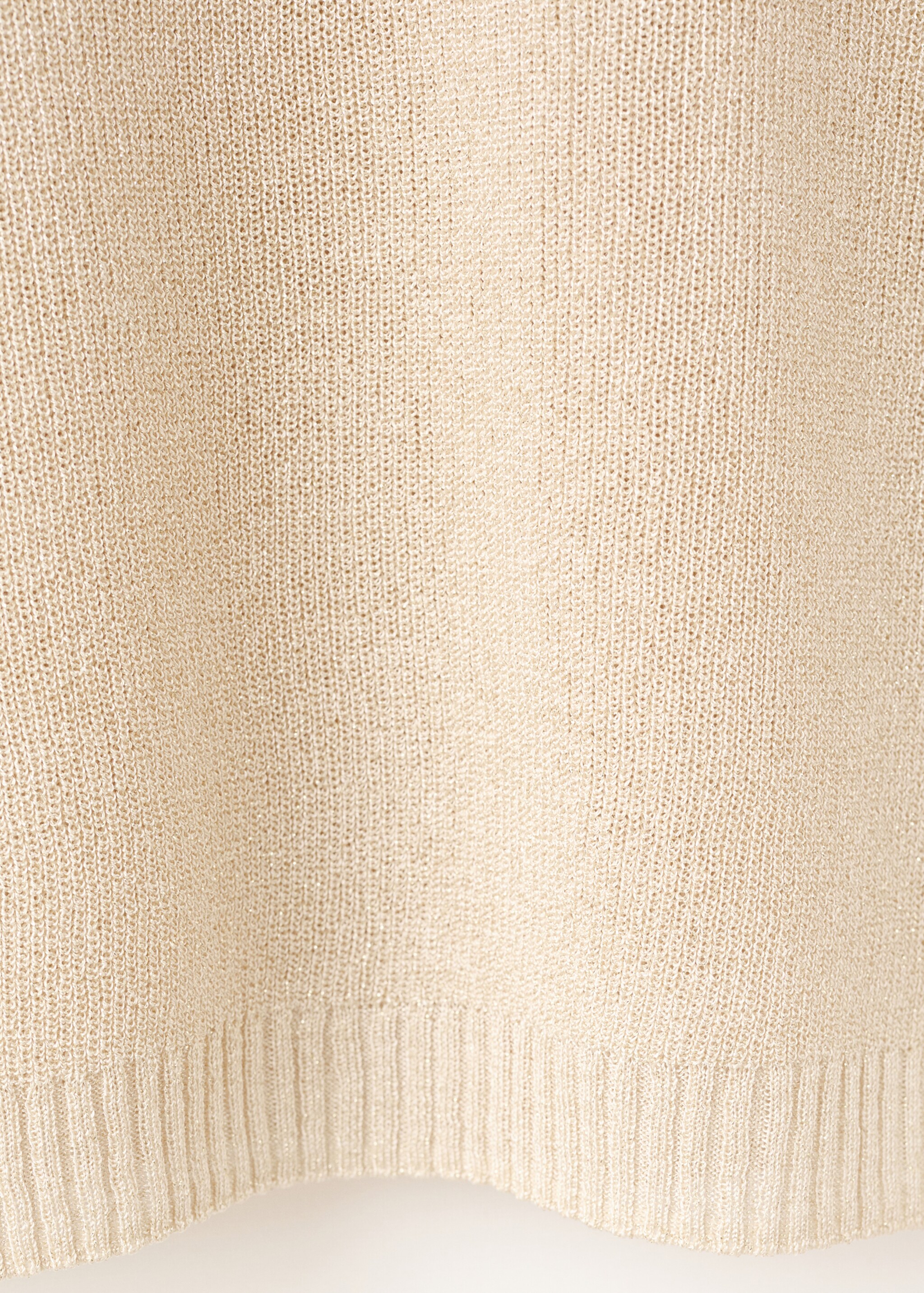 Fine-knit lurex sweater - Details of the article 0, Gold. Ref: 17009121-00.