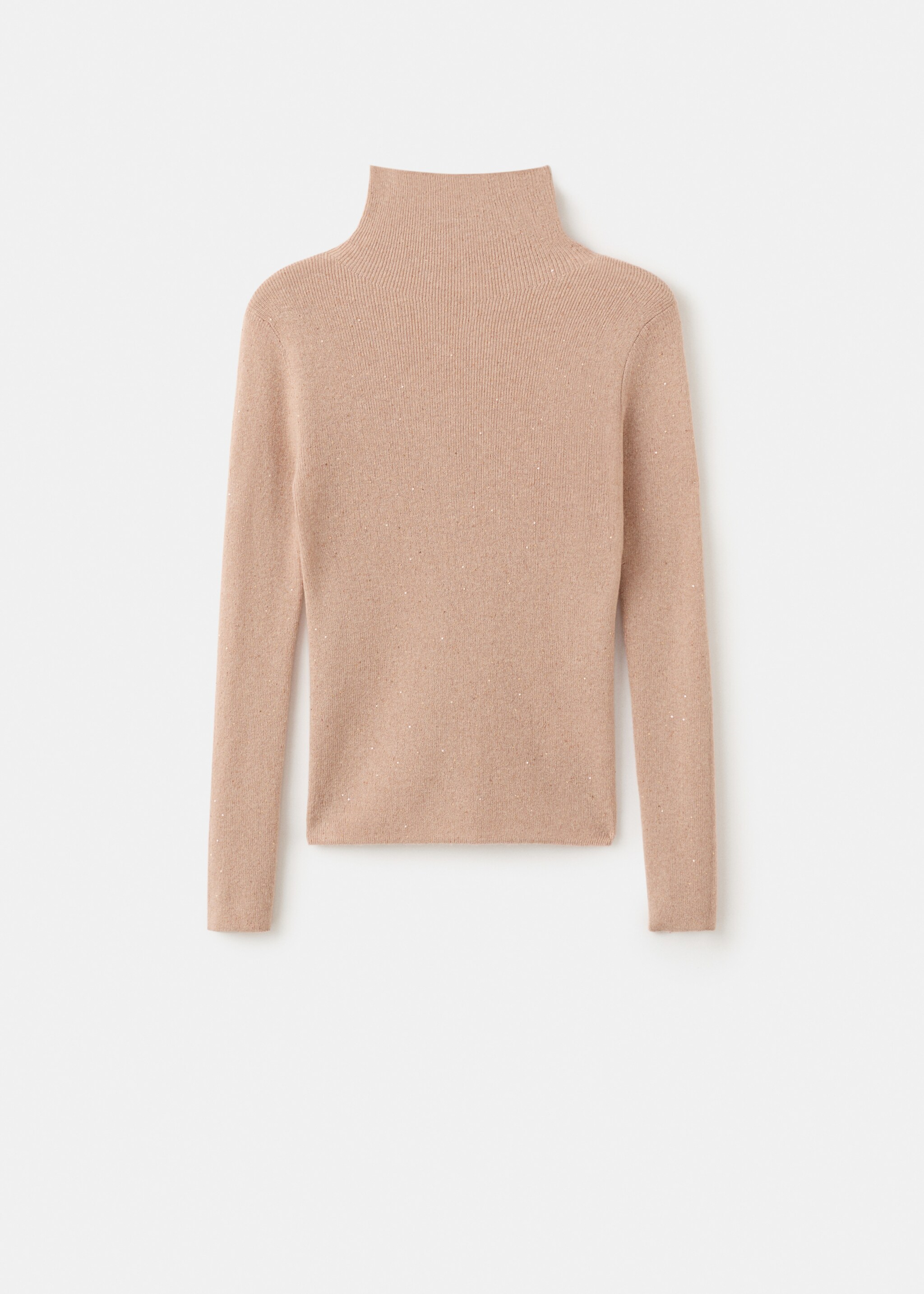 Lurex perkins-neck sweater - Article without model, Medium Brown. Ref: 17009122-00.