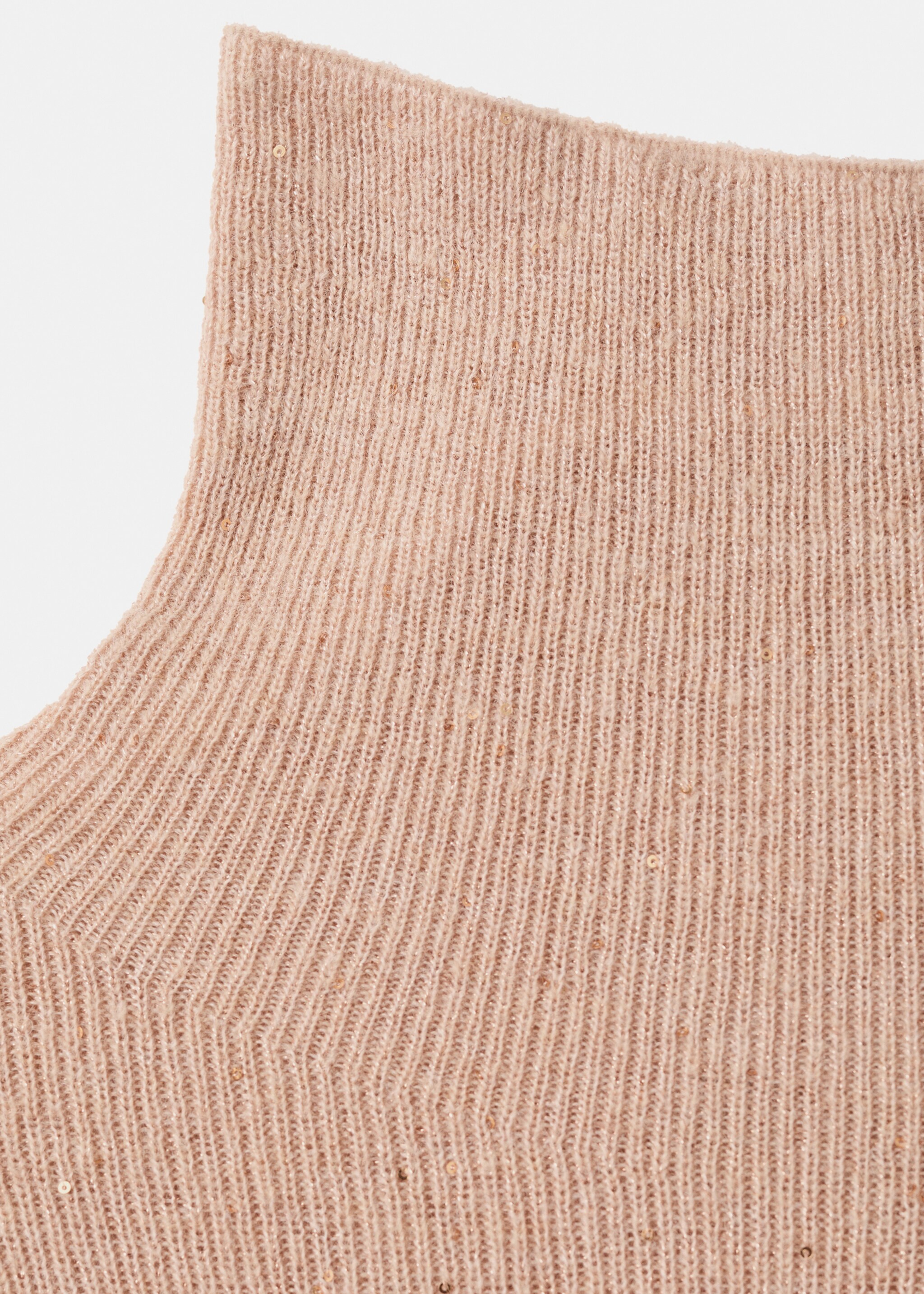 Lurex perkins-neck sweater - Details of the article 8, Medium Brown. Ref: 17009122-00.