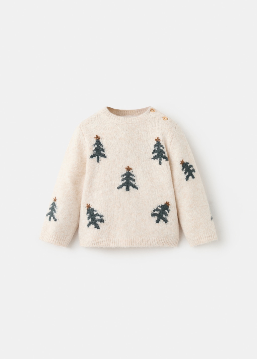 Printed knit sweater