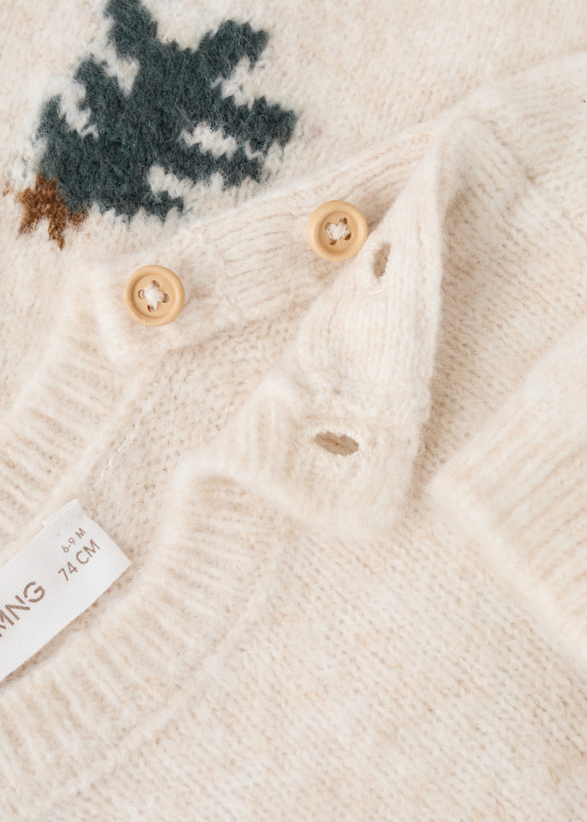 Sweater juno - Details of the article 8, Ecru. Ref: 17009125-00.