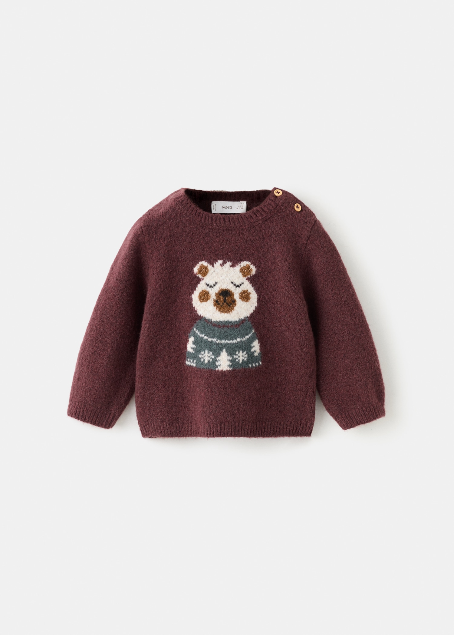 Chunky-knit bear sweater