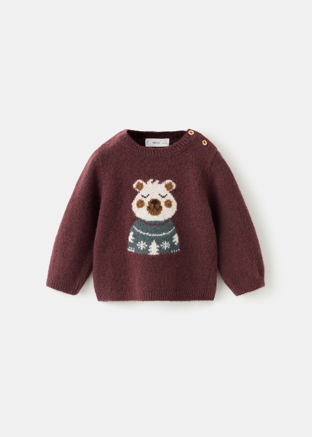 Chunky-knit bear sweater