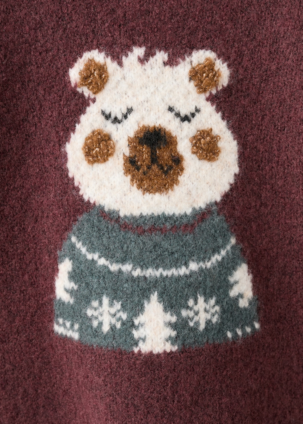 Chunky-knit bear sweater