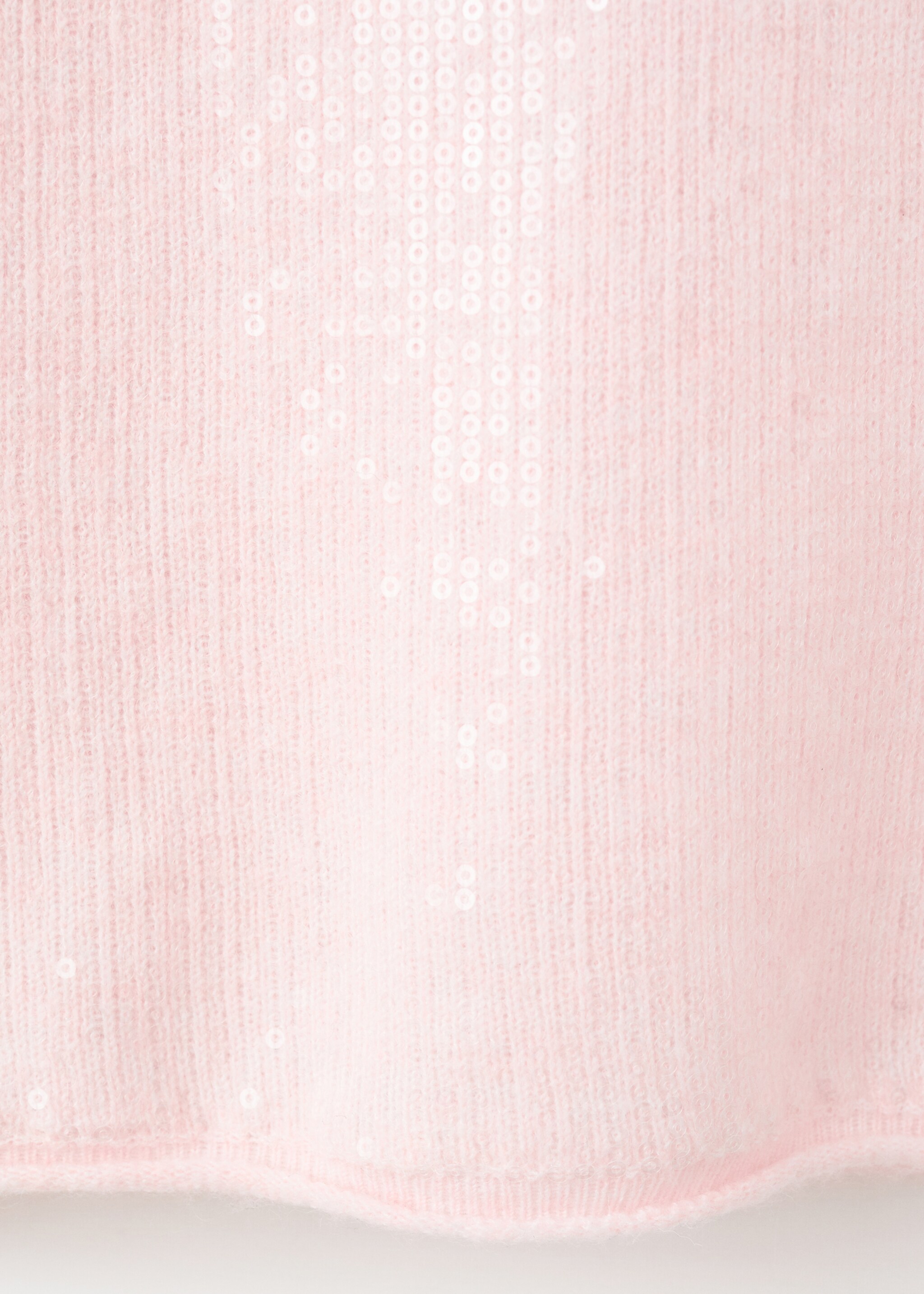 Pull manches courtes à paillettes - Détail de l'article 0, Rose pastel. Ref: 17009127-00.