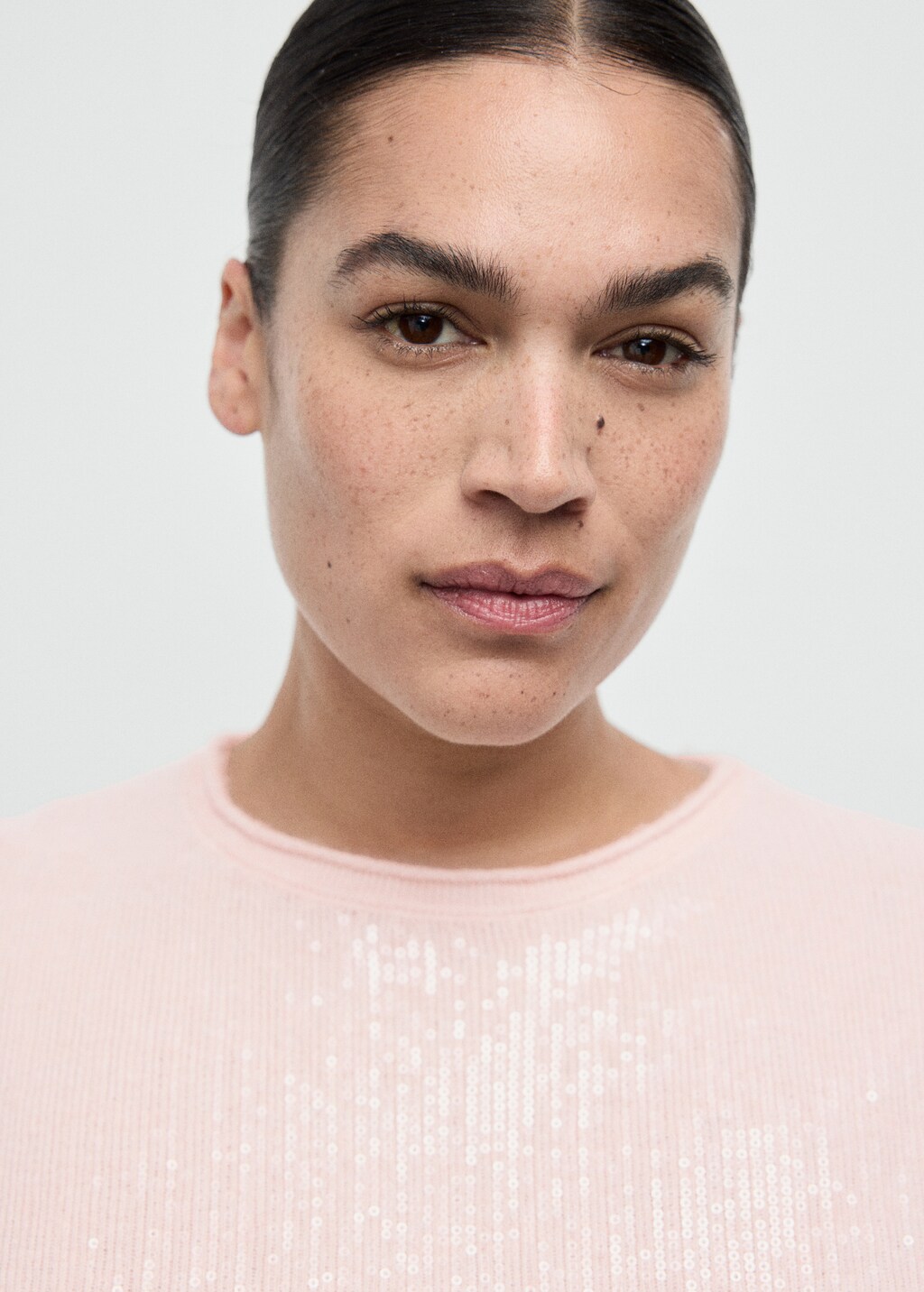 Mango Short-sleeved sequin sweater