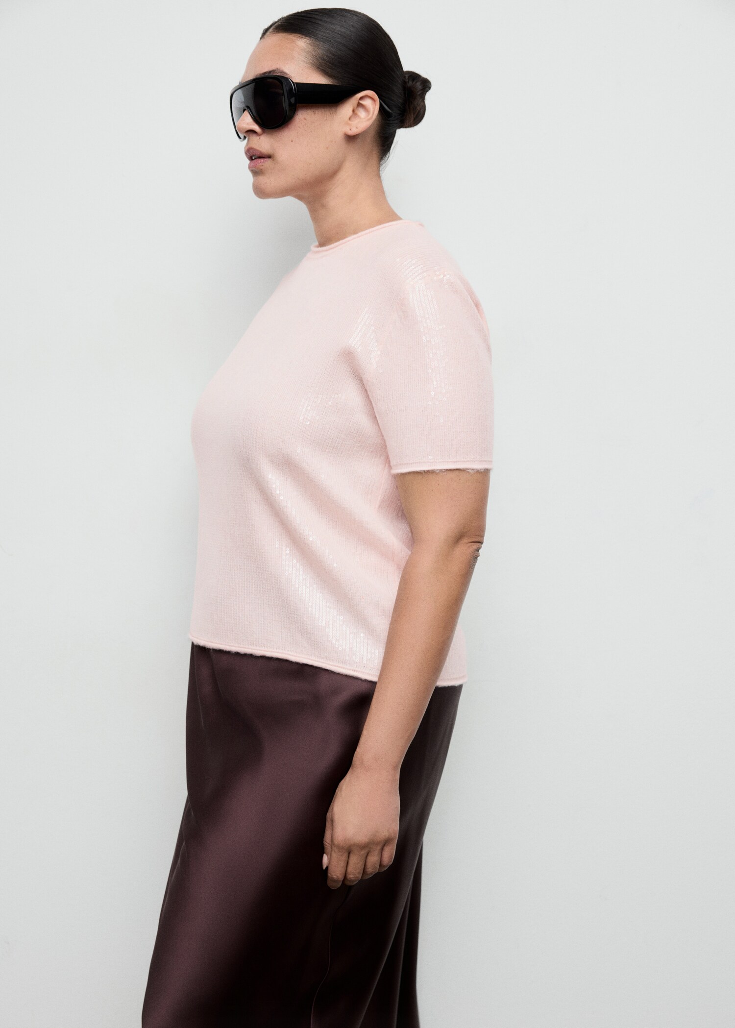 Short-sleeved sequin sweater - Details of the article 5