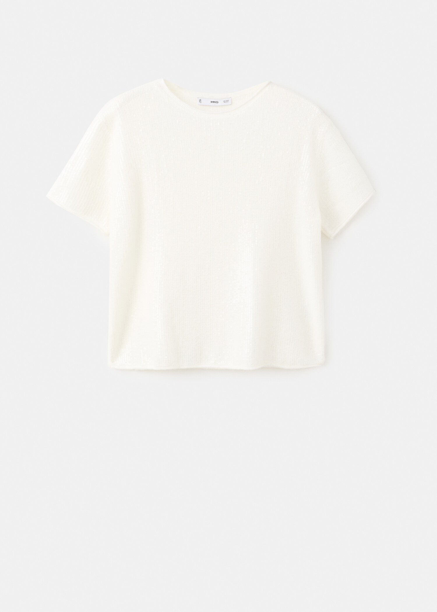 Pull manches courtes à paillettes - Article sans modèle