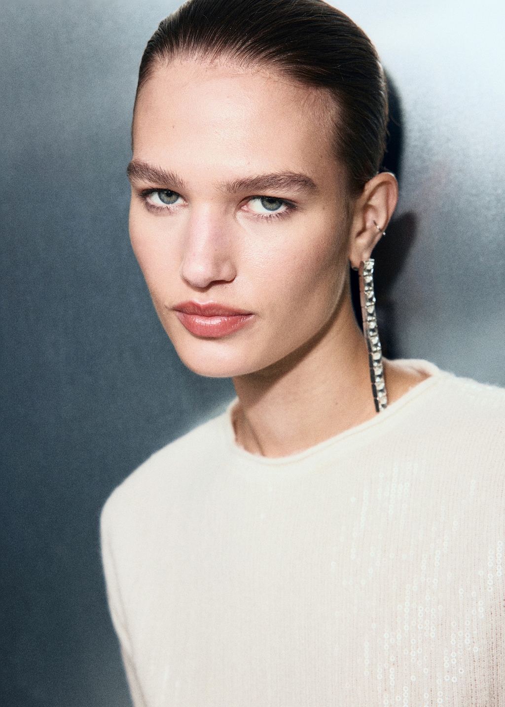 Mango Short-sleeved sequin sweater