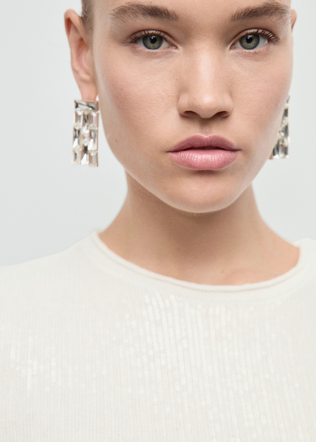 Mango Short-sleeved sequin sweater