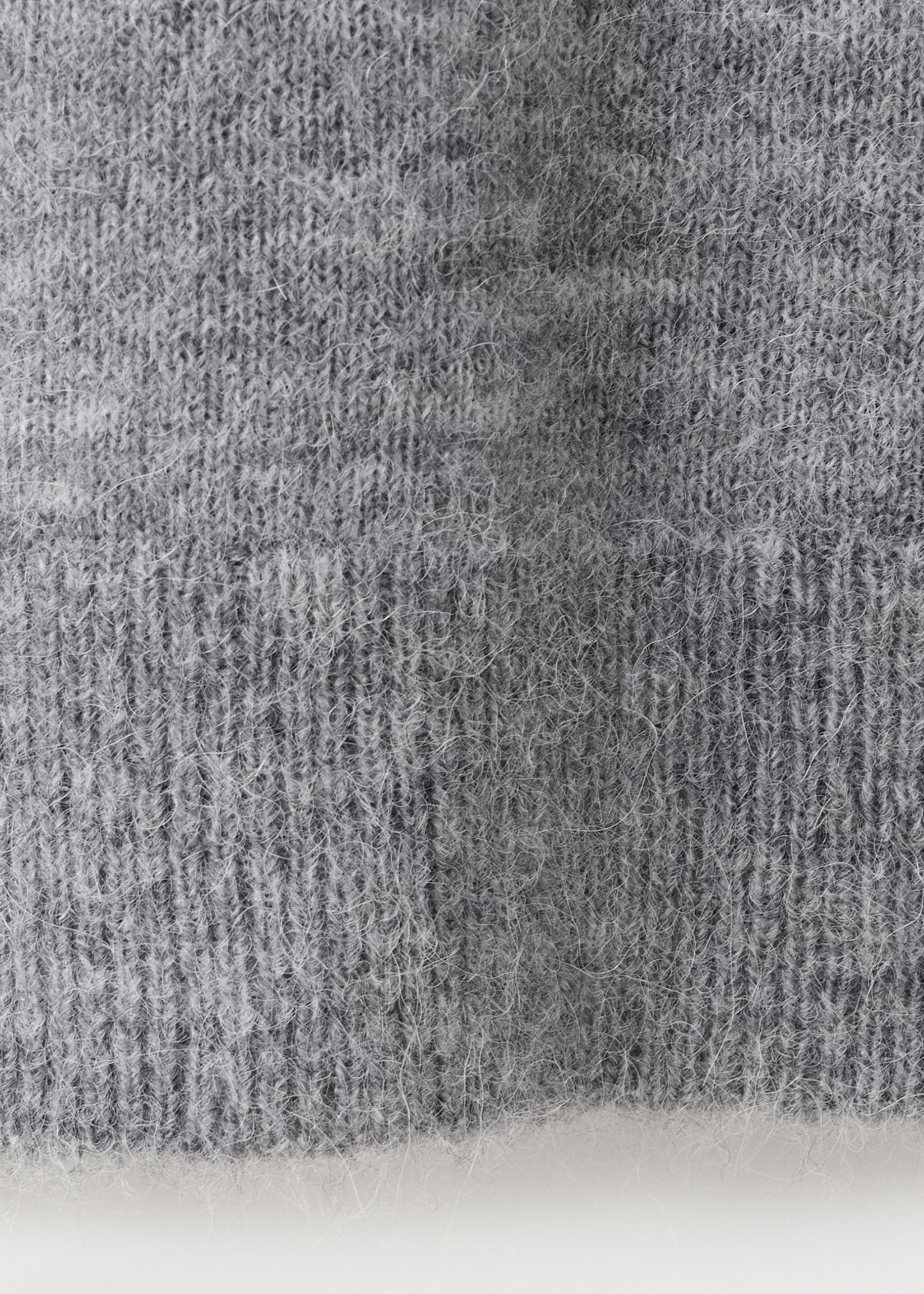Knitted wool blend sweater - Details of the article 0, Grey. Ref: 17009128-00.