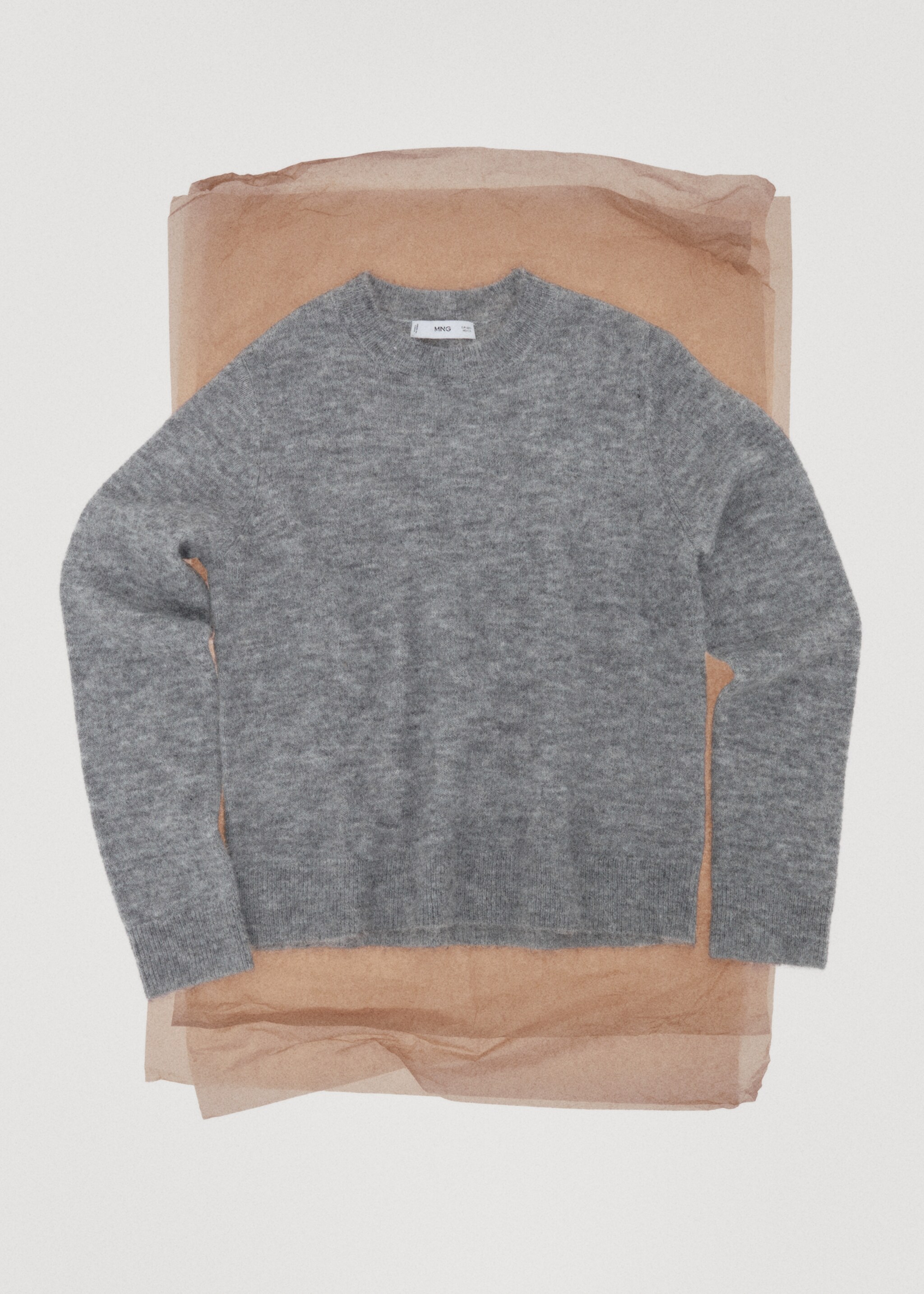 Strickpullover aus Wollgemisch - Detail des Artikels 7, Grau. Ref: 17009128-00.