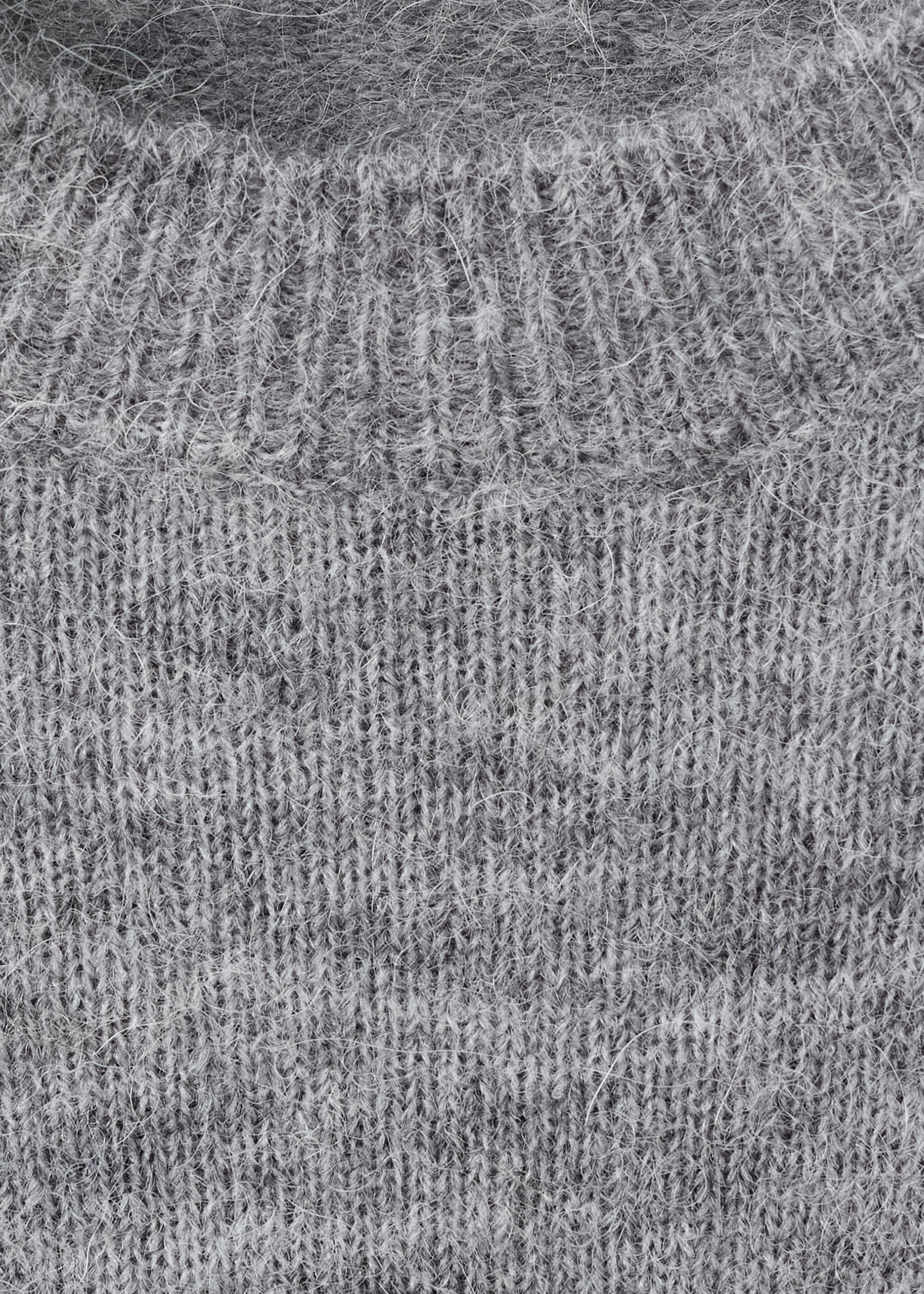 Knitted wool blend sweater - Details of the article 8, Grey. Ref: 17009128-00.