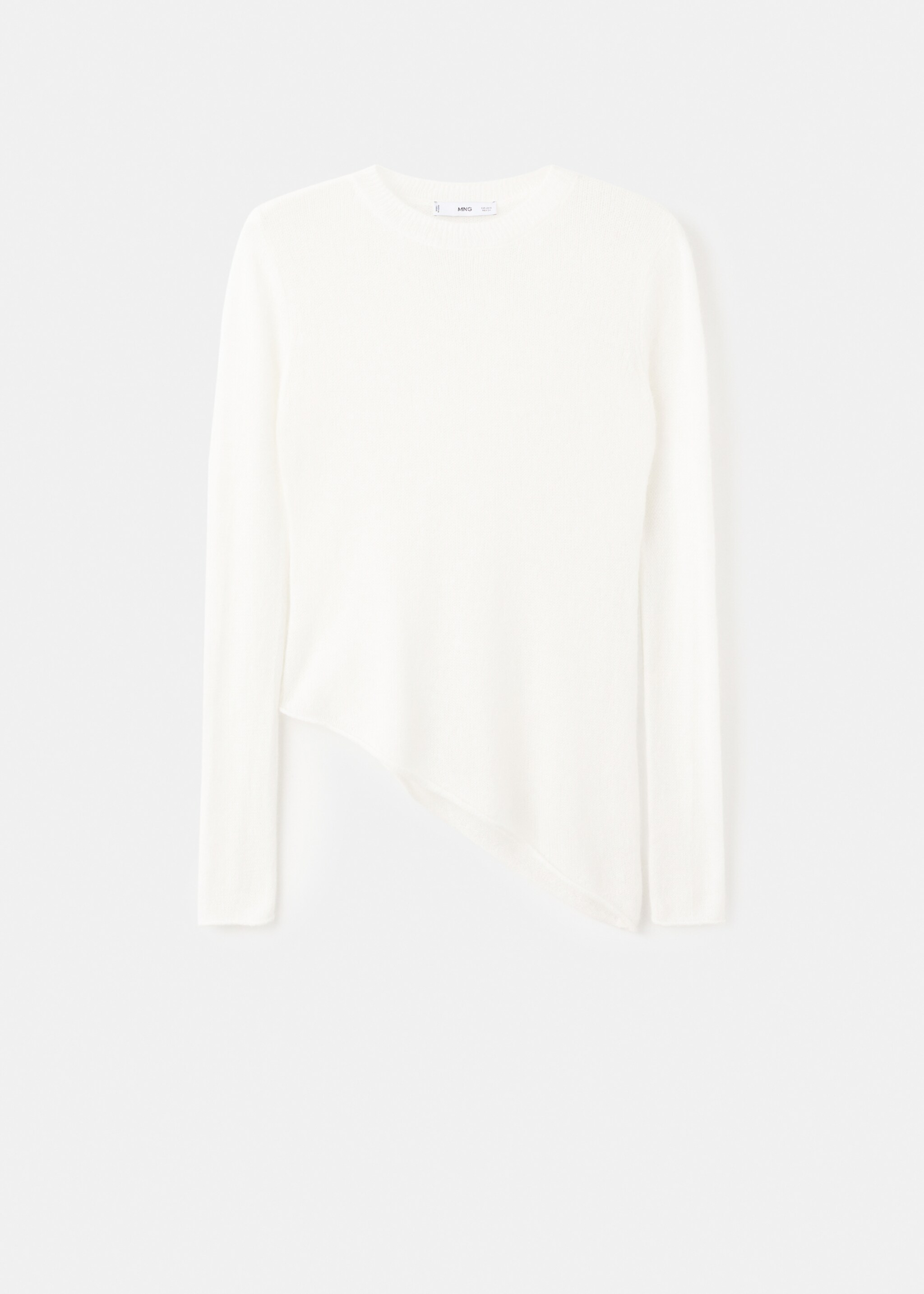 Asymmetrical alpaca and wool blend sweater - Article without model, Off White. Ref: 17009130-00.