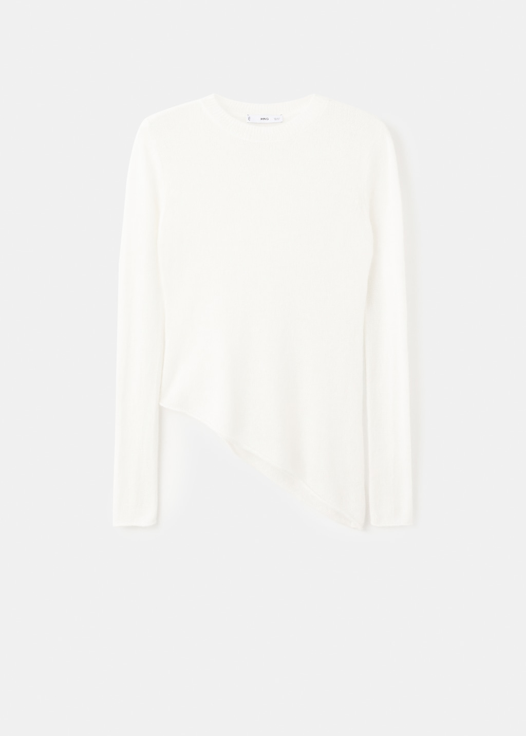 Asymmetrical alpaca and wool blend sweater