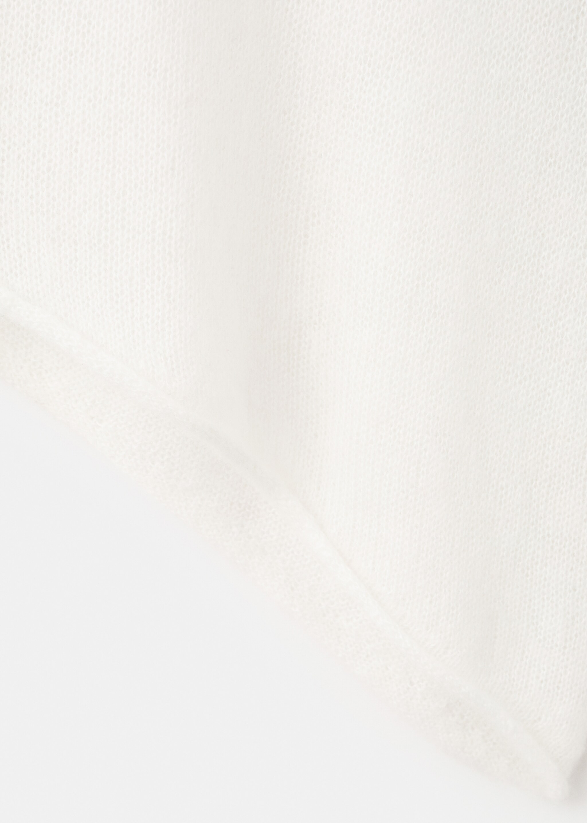 Asymmetrical alpaca and wool blend sweater - Details of the article 0, Off White. Ref: 17009130-00.