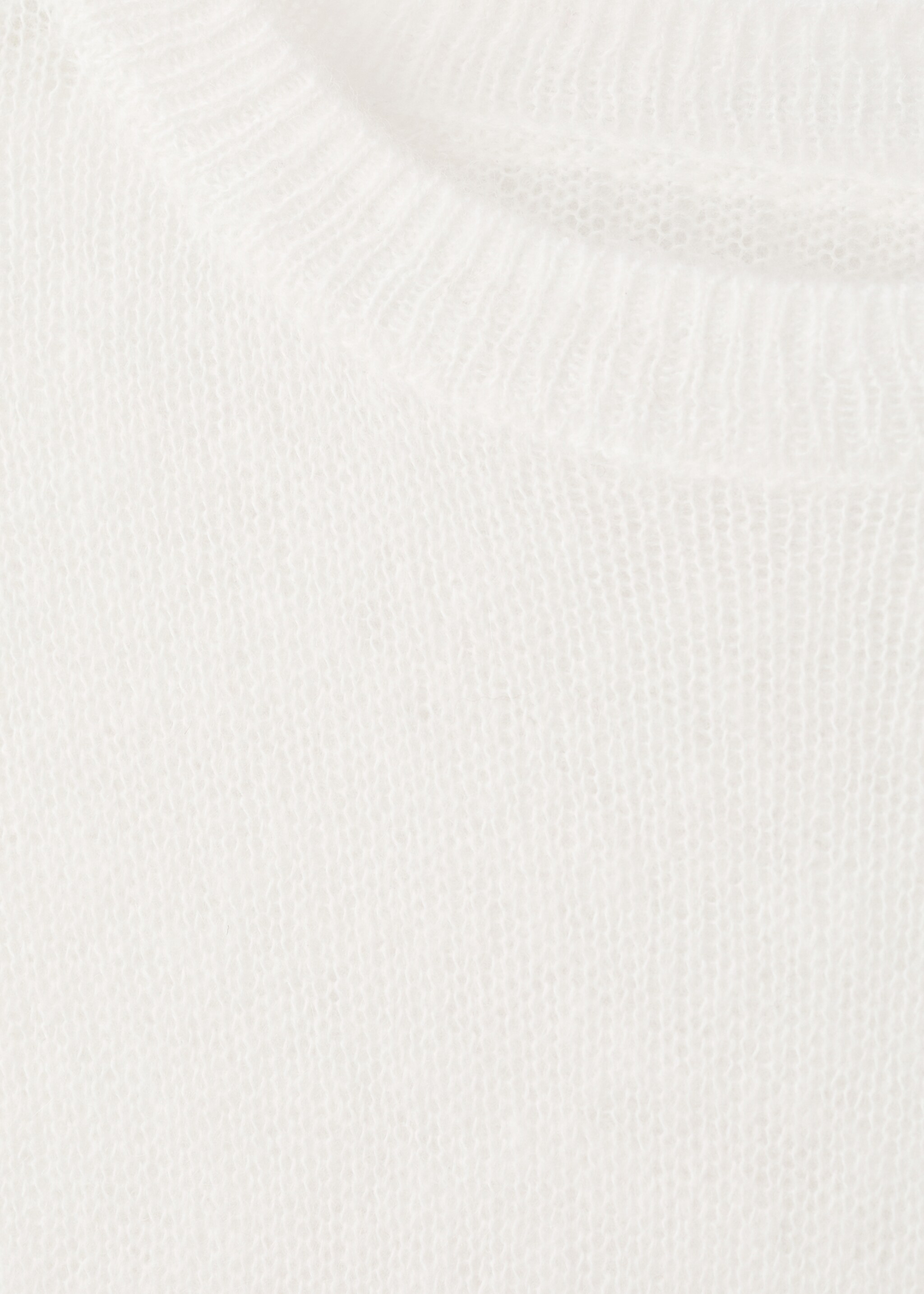Asymmetrical alpaca and wool blend sweater - Details of the article 8, Off White. Ref: 17009130-00.