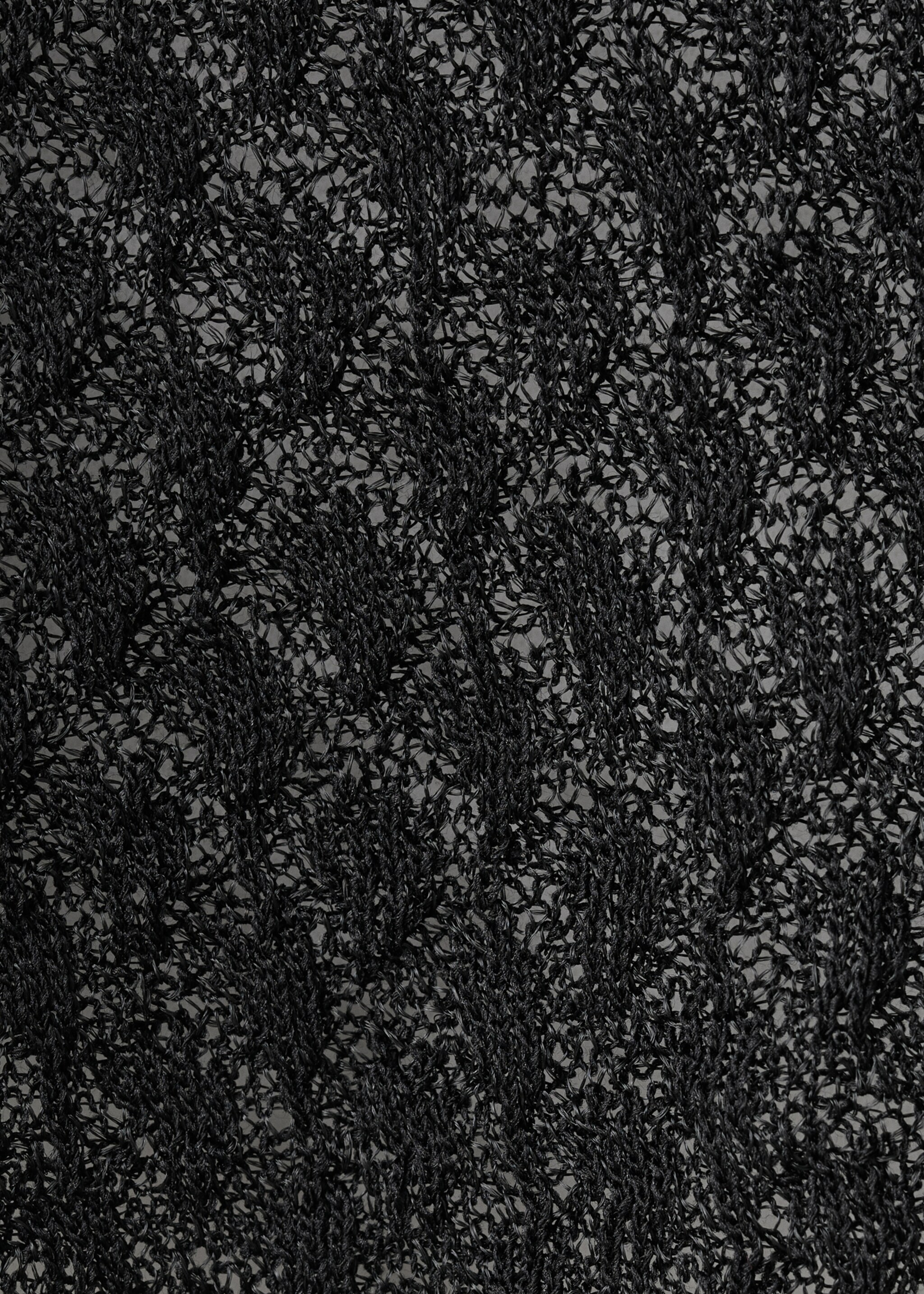 Lochstrick-Jersey mit Perlenverschluss - Detail des Artikels 8, Schwarz. Ref: 17009133-00.