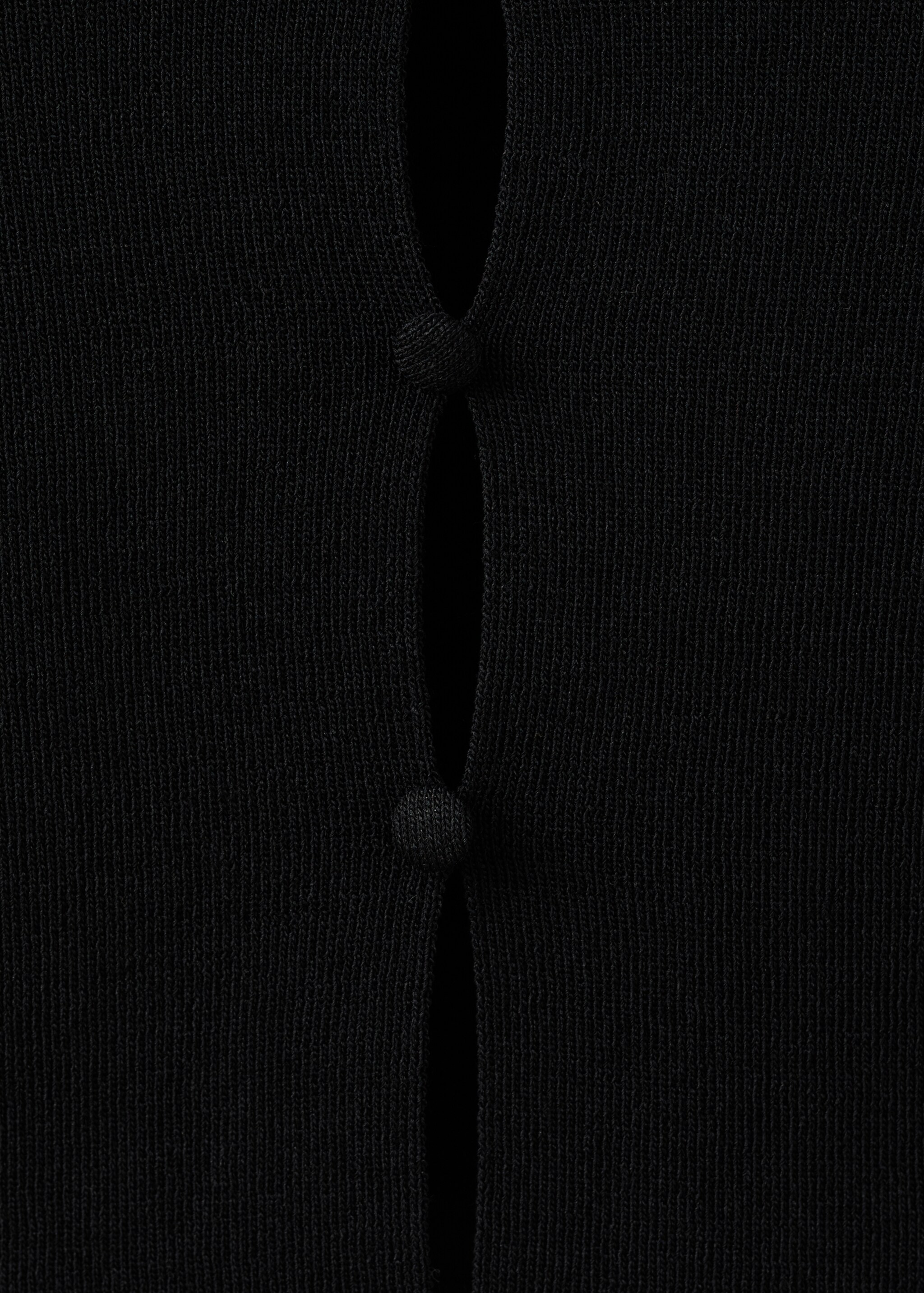 Perkins-neck sweater with cut-out - Details of the article 0, Black. Ref: 17009134-00.