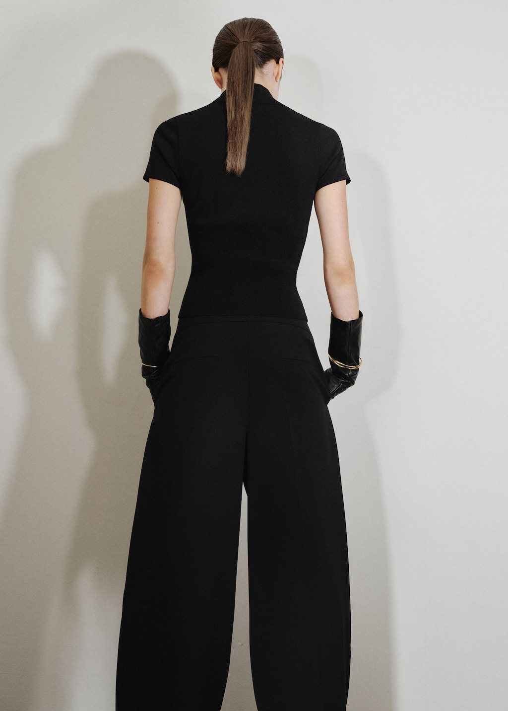 Mango Perkins-neck sweater with cut-out