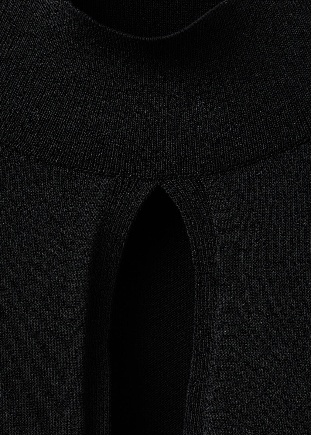 Perkins-neck sweater with cut-out