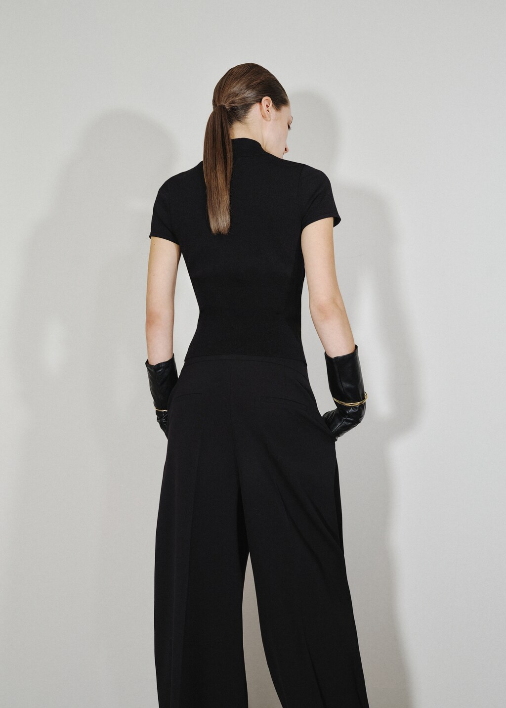 Mango Perkins-neck sweater with cut-out